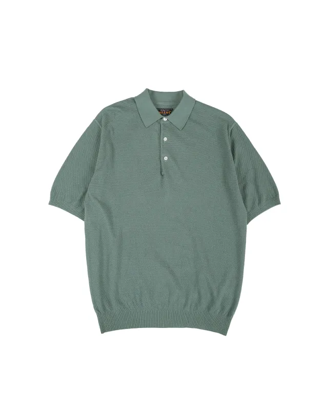 Beams Plus Pique Polo 14G Olive made by BEAMS PLUS