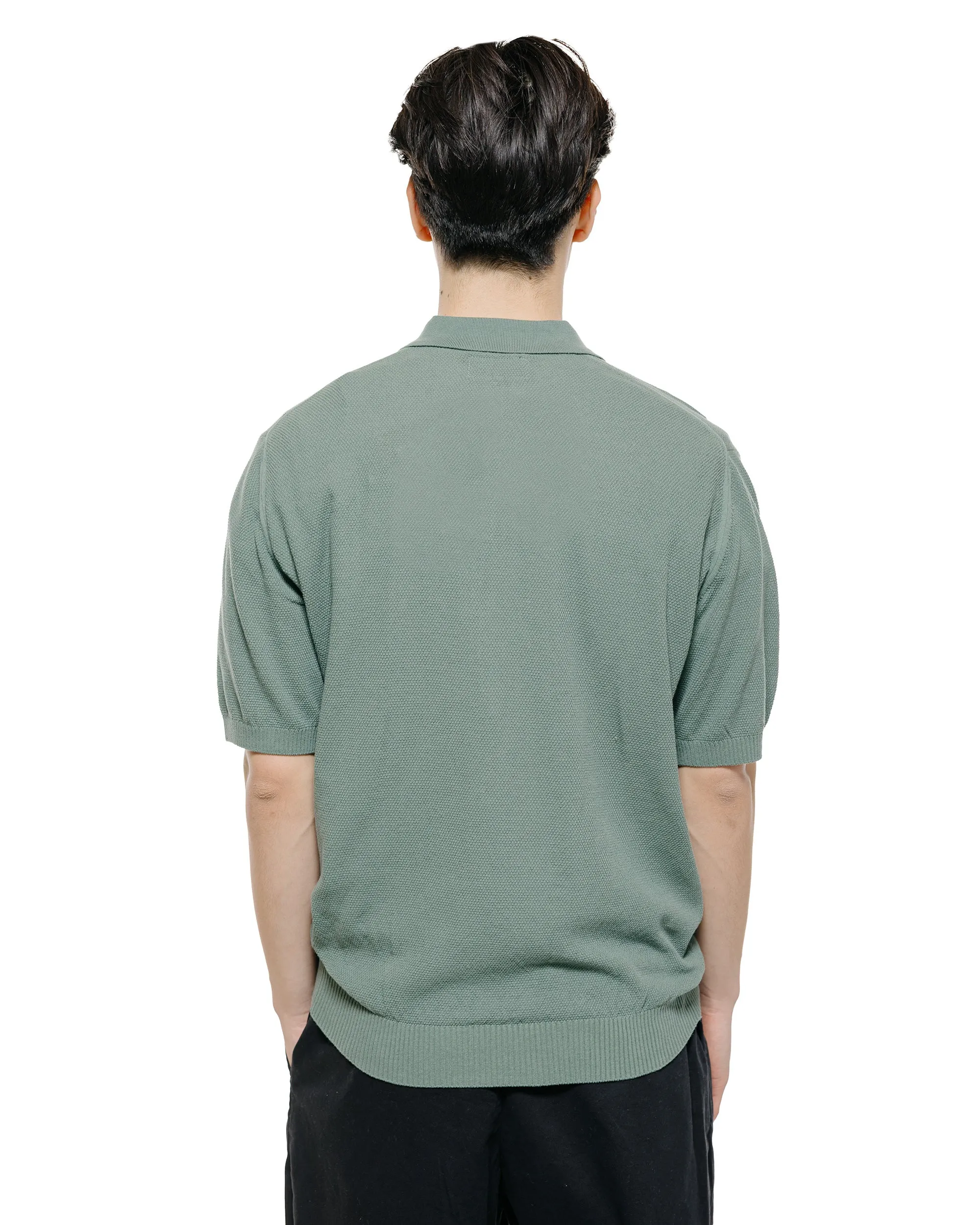 Beams Plus Pique Polo 14G Olive sold by Lost & Found product image thumbnail 3