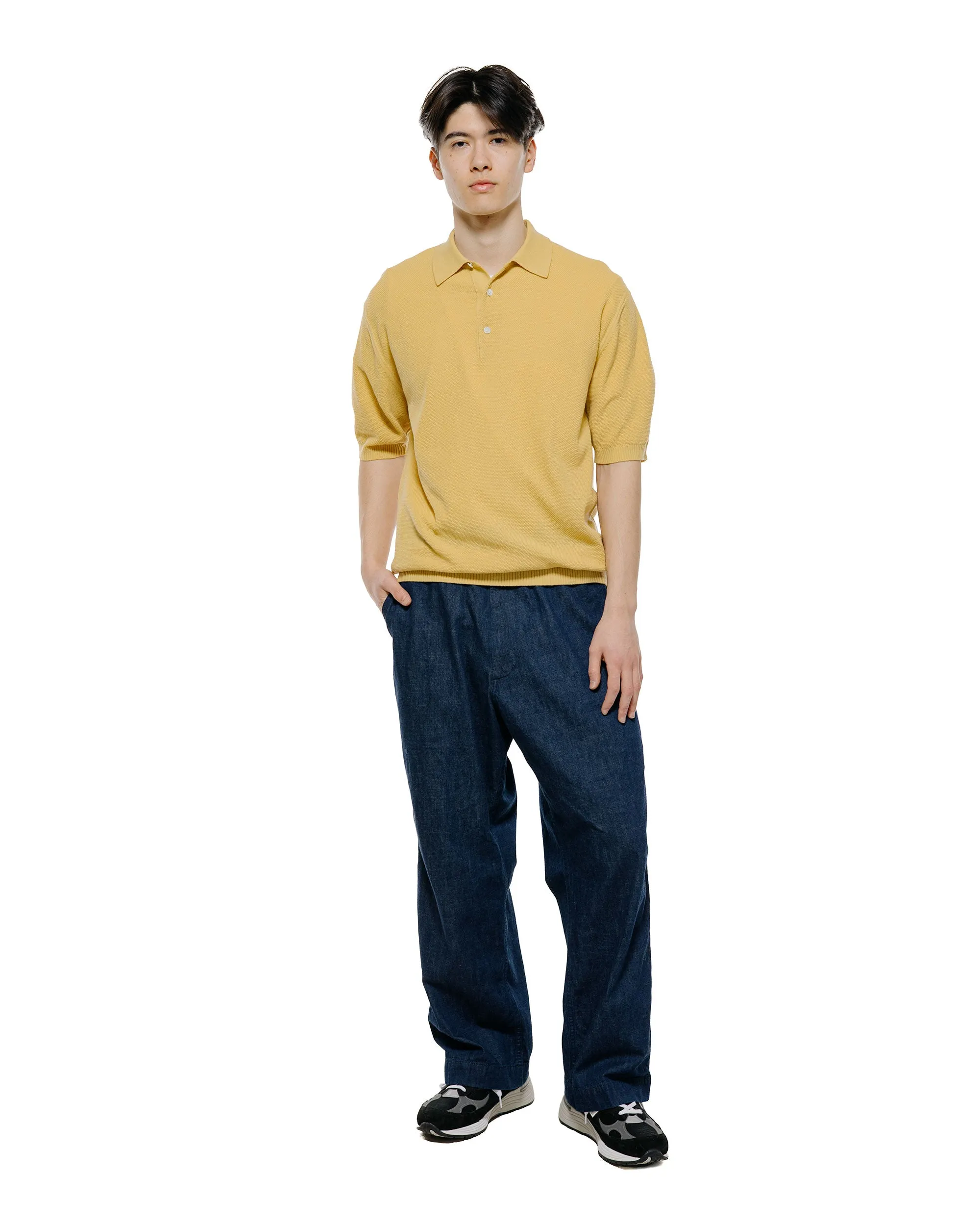 Beams Plus Pique Polo 14G Yellow sold by Lost & Found product image thumbnail 4