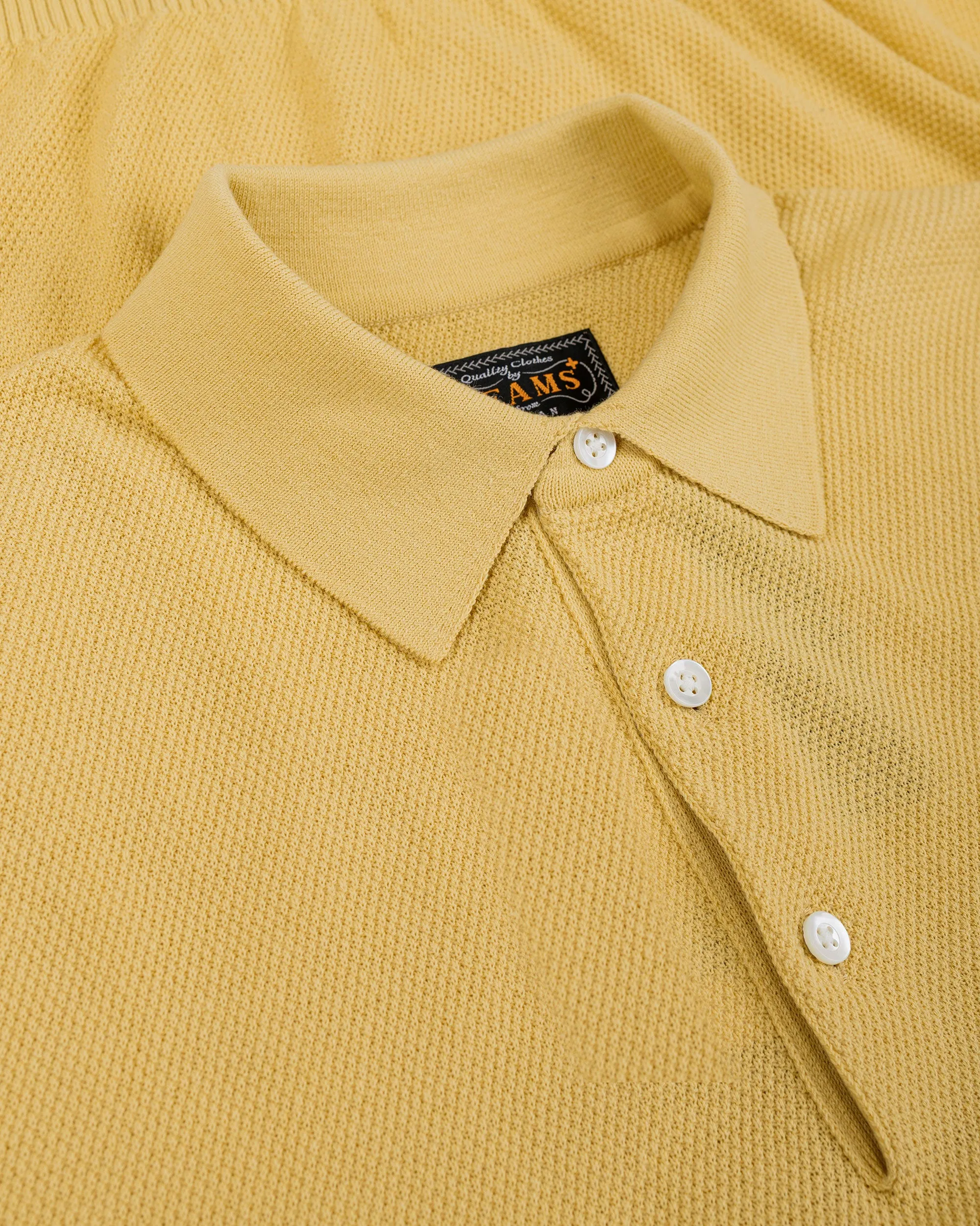 Beams Plus Pique Polo 14G Yellow sold by Lost & Found product image thumbnail 5