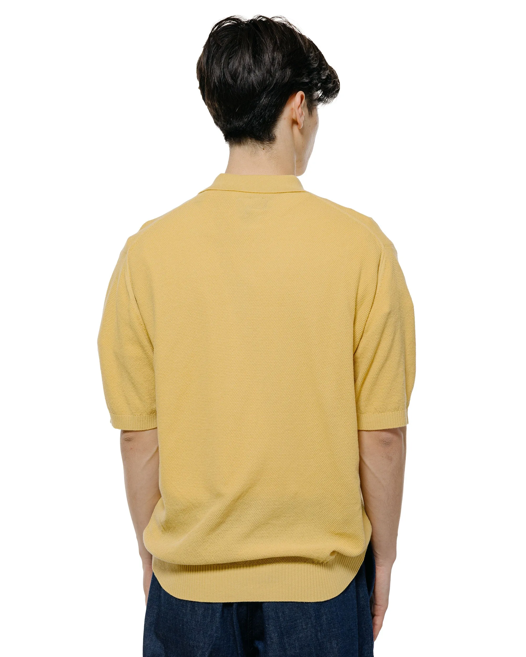 Beams Plus Pique Polo 14G Yellow sold by Lost & Found product image thumbnail 3