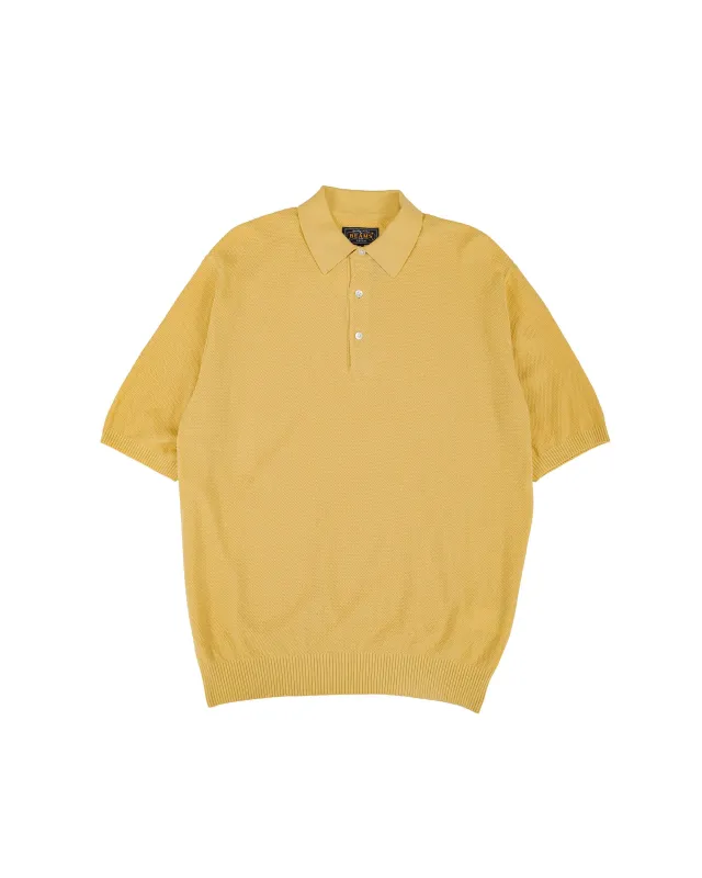 Beams Plus Pique Polo 14G Yellow made by BEAMS PLUS