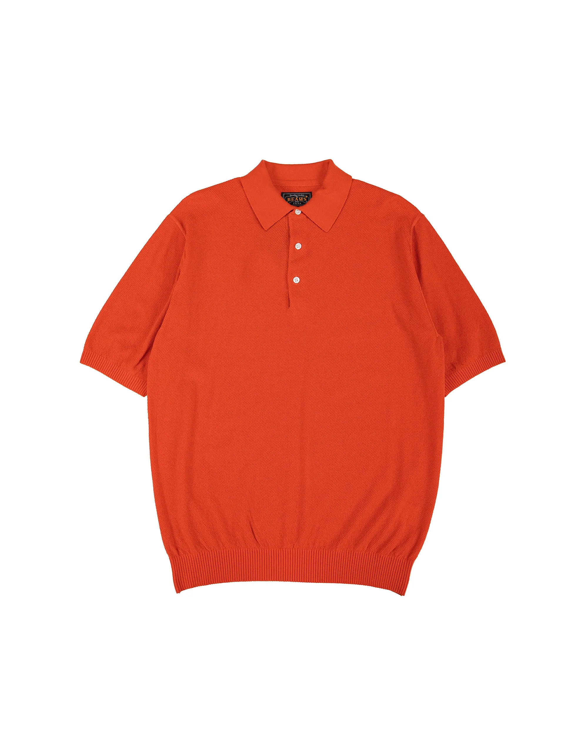 Beams Plus Pique Polo 14G Red sold by Lost & Found