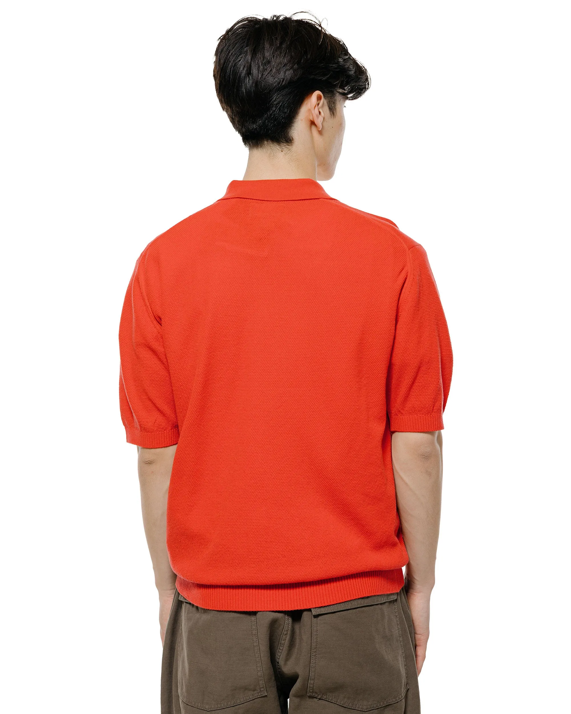 Beams Plus Pique Polo 14G Red sold by Lost & Found product image thumbnail 3