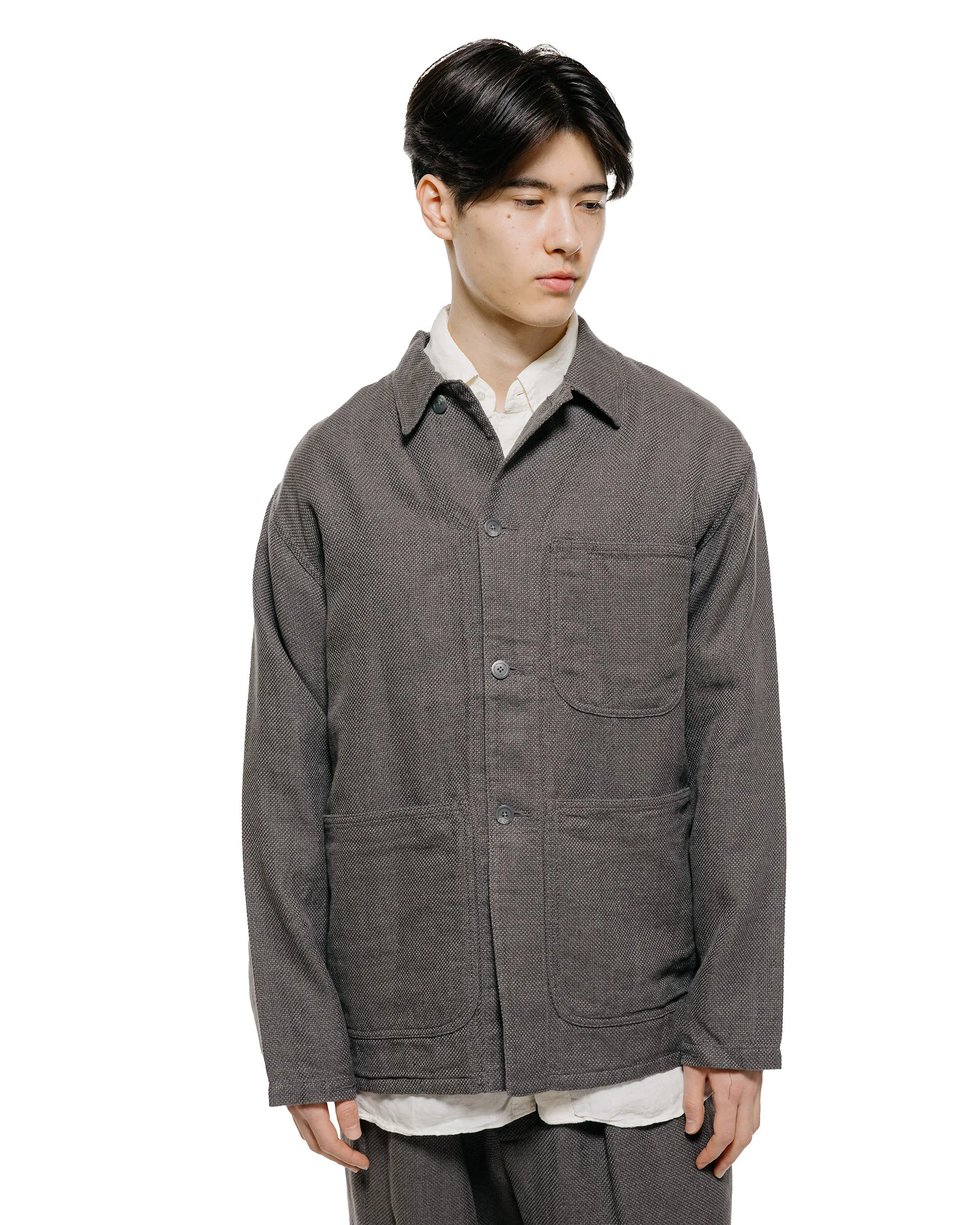 Beams Plus MIL Chore Jacket Cotton Linen Grey sold by Lost & Found product image thumbnail 2