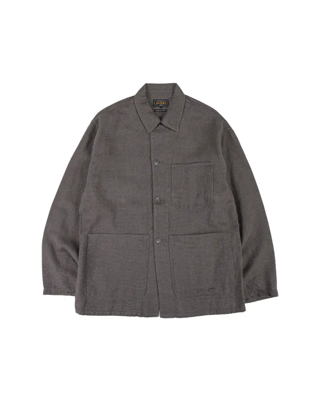 Beams Plus MIL Chore Jacket Cotton Linen Grey made by BEAMS PLUS