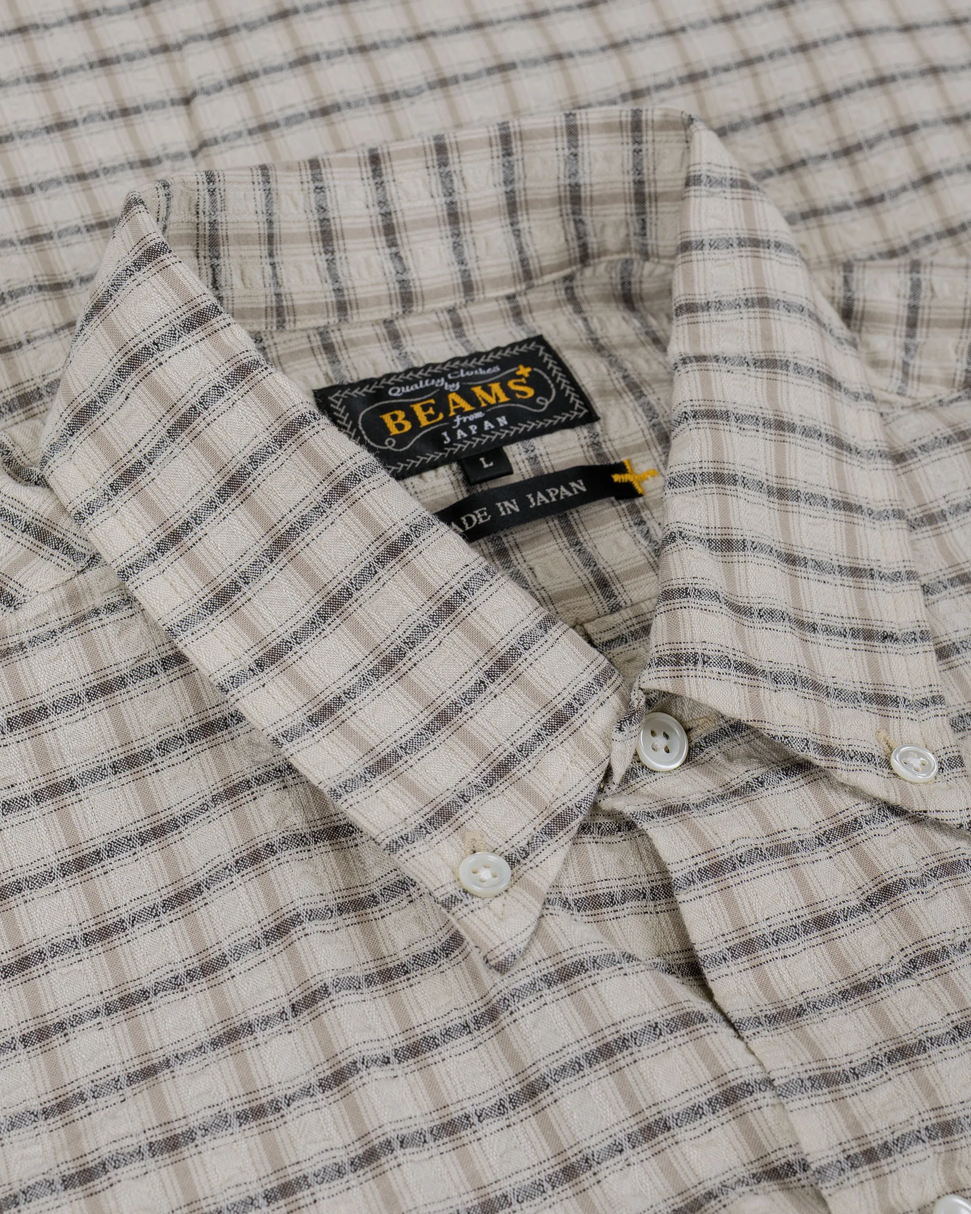 Beams Plus Open B.D. Sucker Plaid Navy sold by Lost & Found product image thumbnail 5