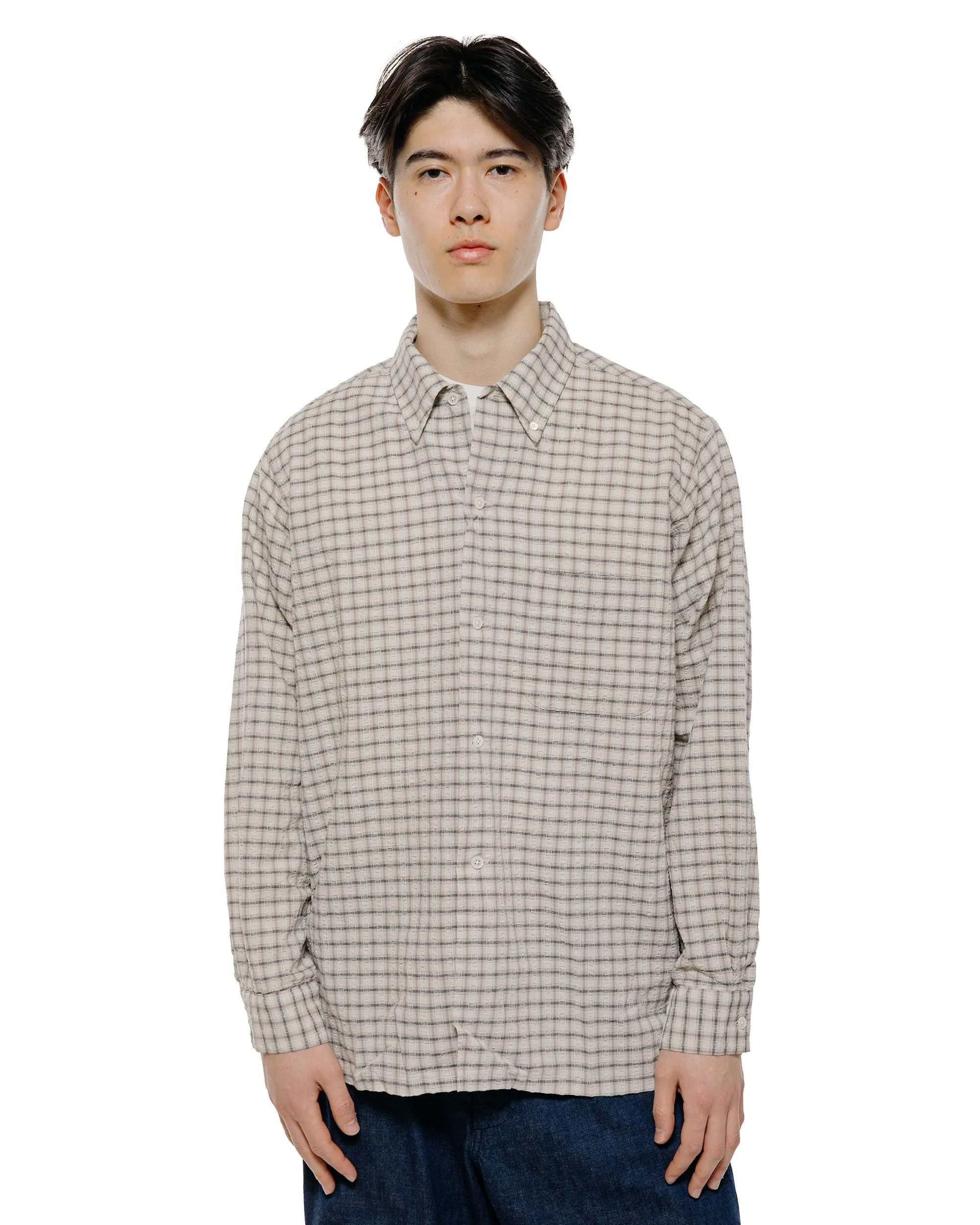 Beams Plus Open B.D. Sucker Plaid Navy sold by Lost & Found product image thumbnail 2