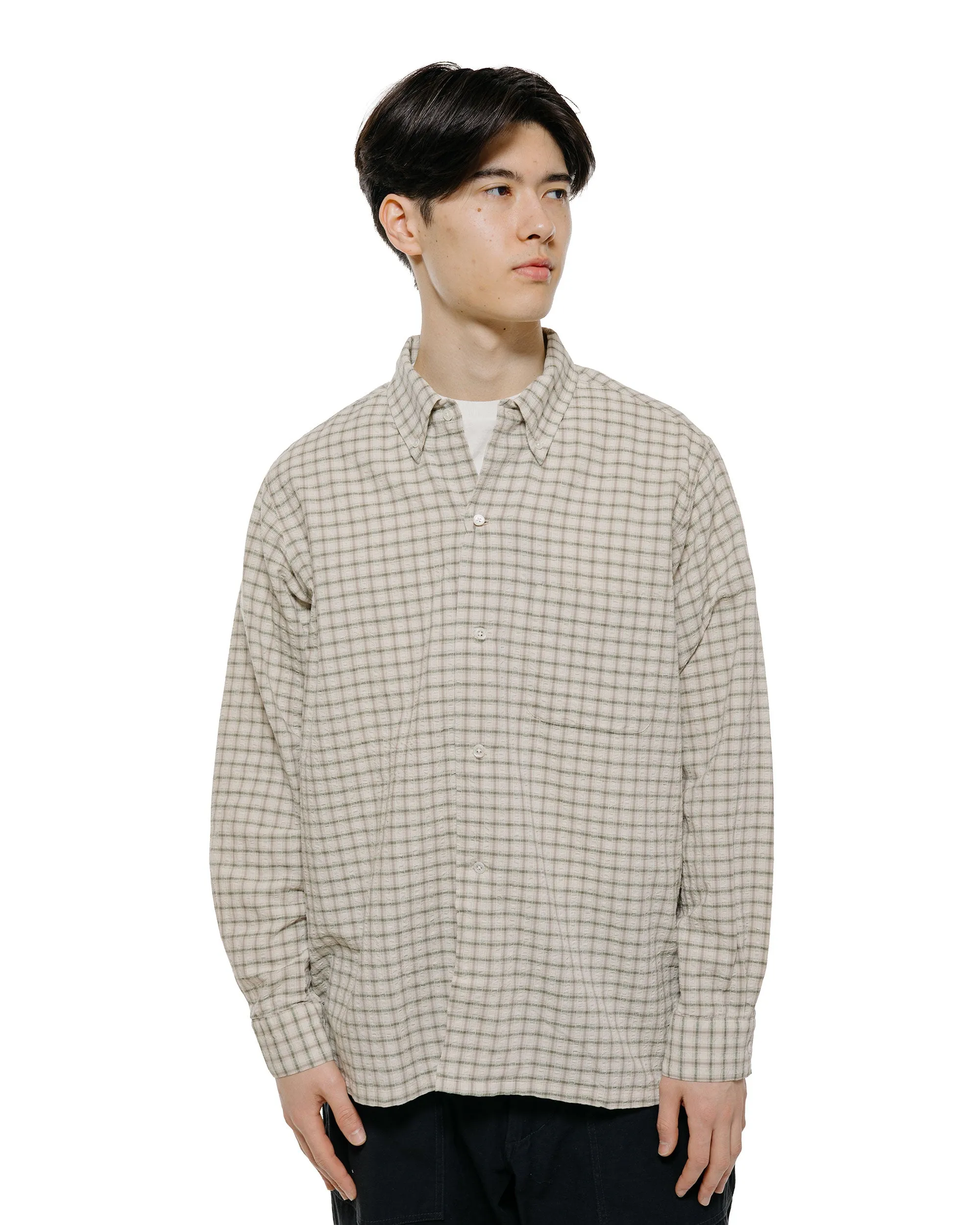 Beams Plus Open B.D. Sucker Plaid Green sold by Lost & Found product image thumbnail 2