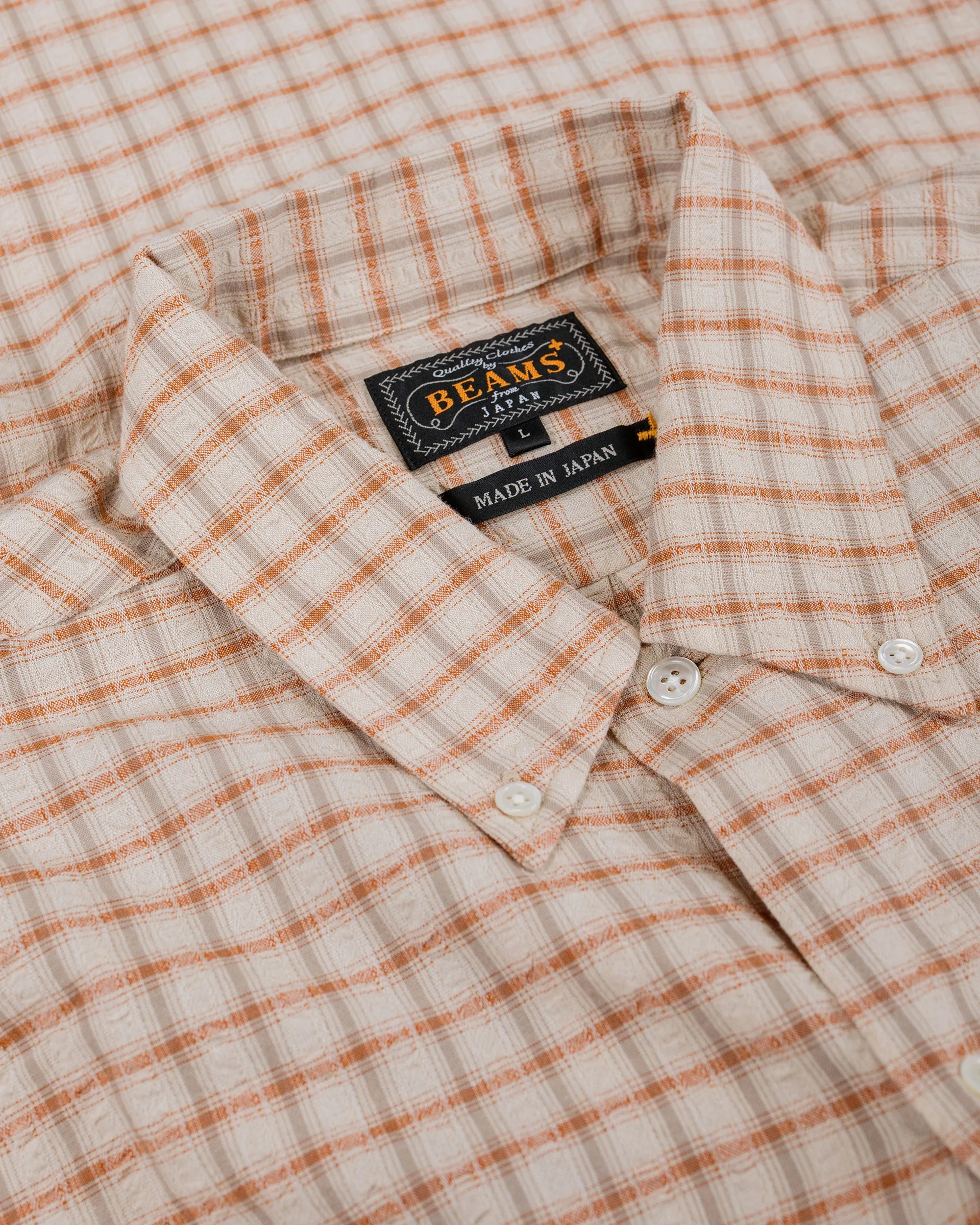 Beams Plus Open B.D. Sucker Plaid Red sold by Lost & Found product image thumbnail 5