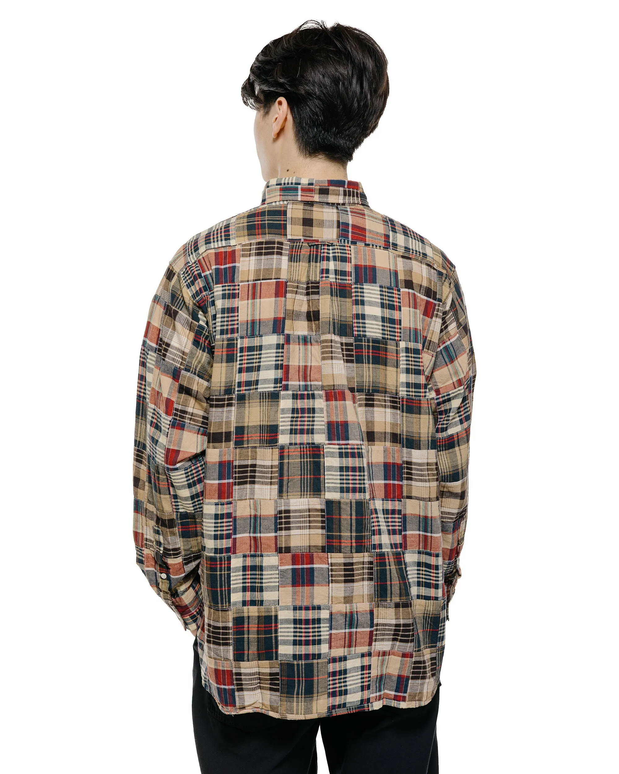 Beams Plus B.D. Classic Fit Patchwork Madras Brown sold by Lost & Found product image thumbnail 3