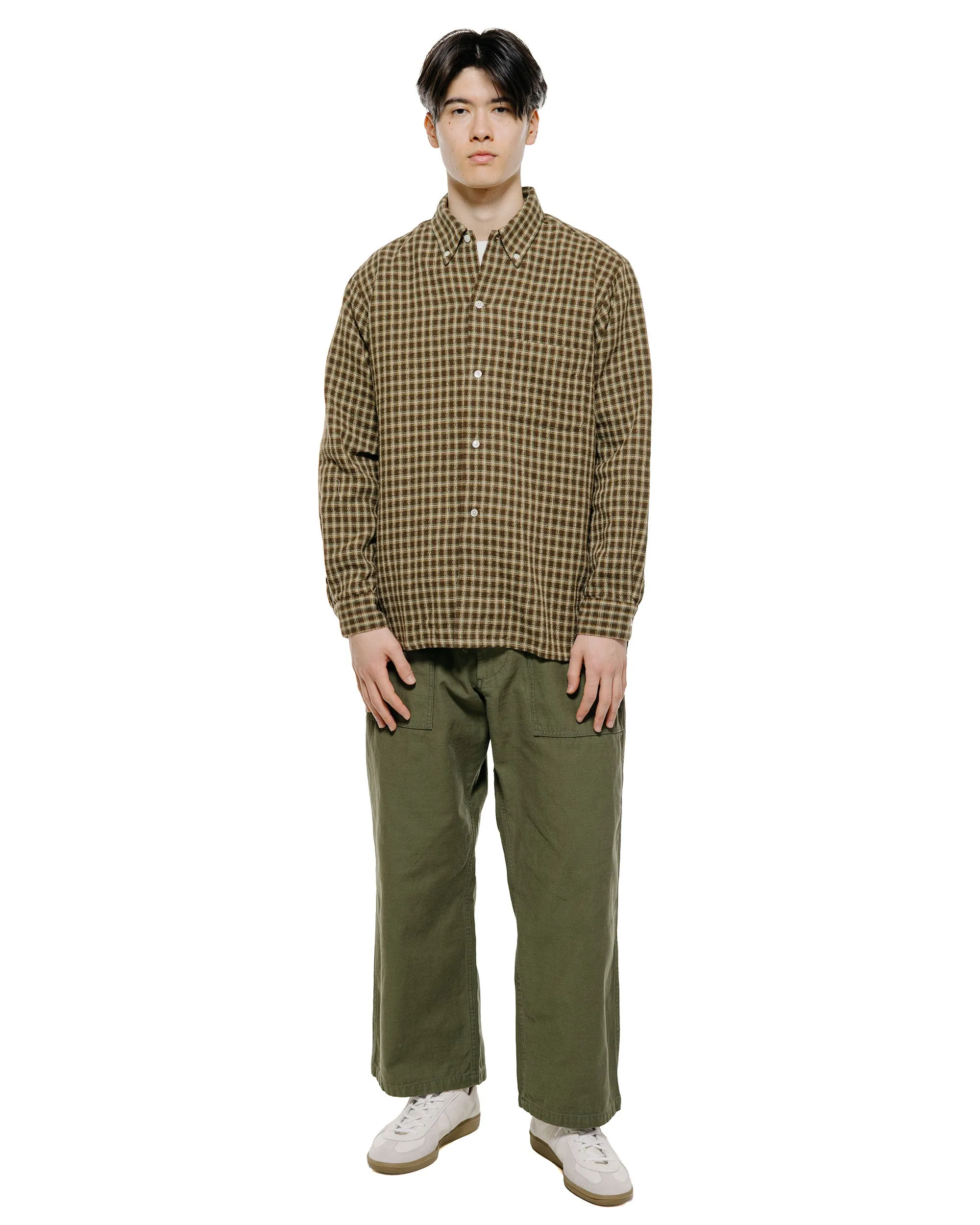 Beams Plus Open B.D. Panama Plaid Double Face Brown sold by Lost & Found product image thumbnail 4