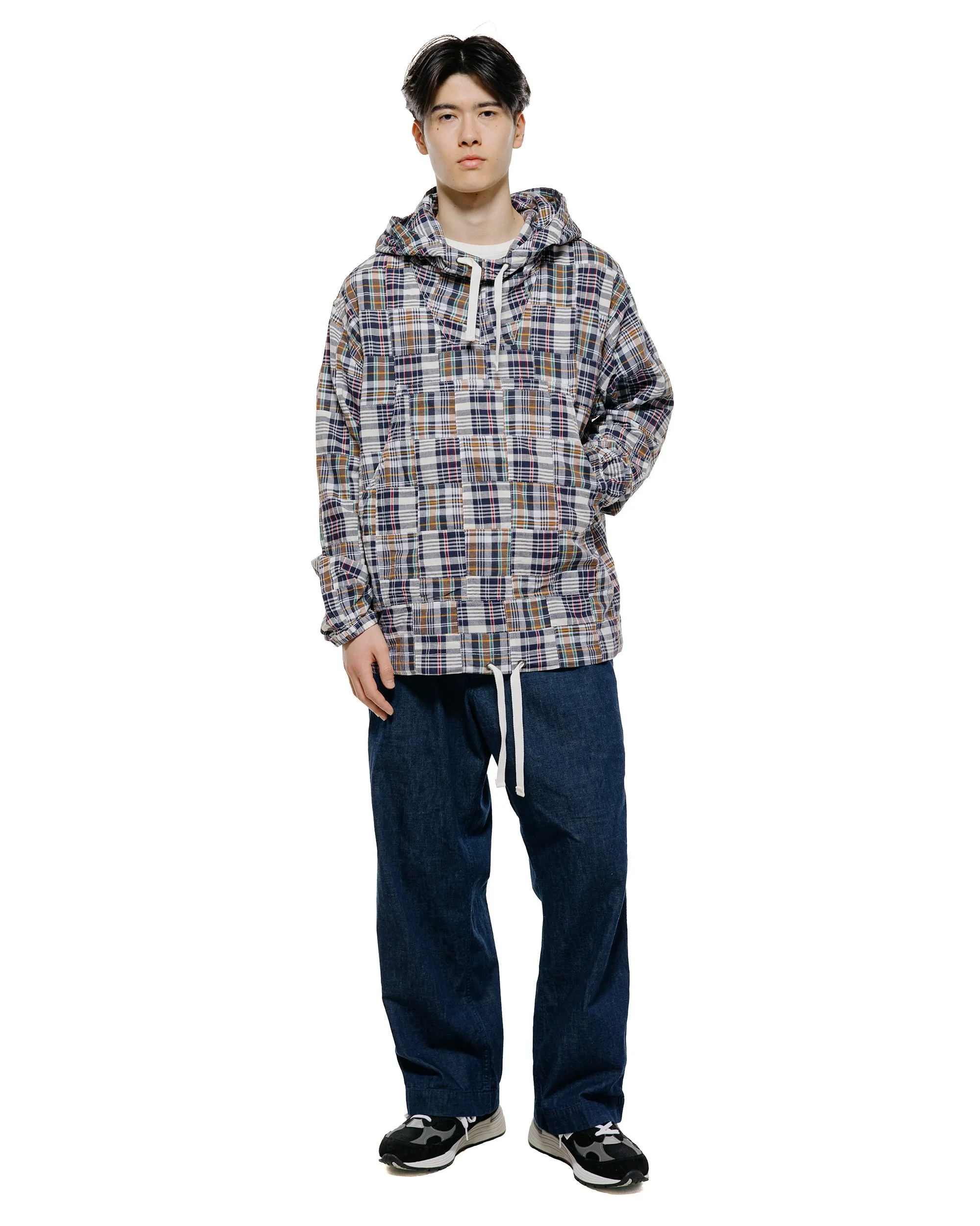 Beams Plus MIL Smock Patchwork Madras Navy sold by Lost & Found product image thumbnail 4