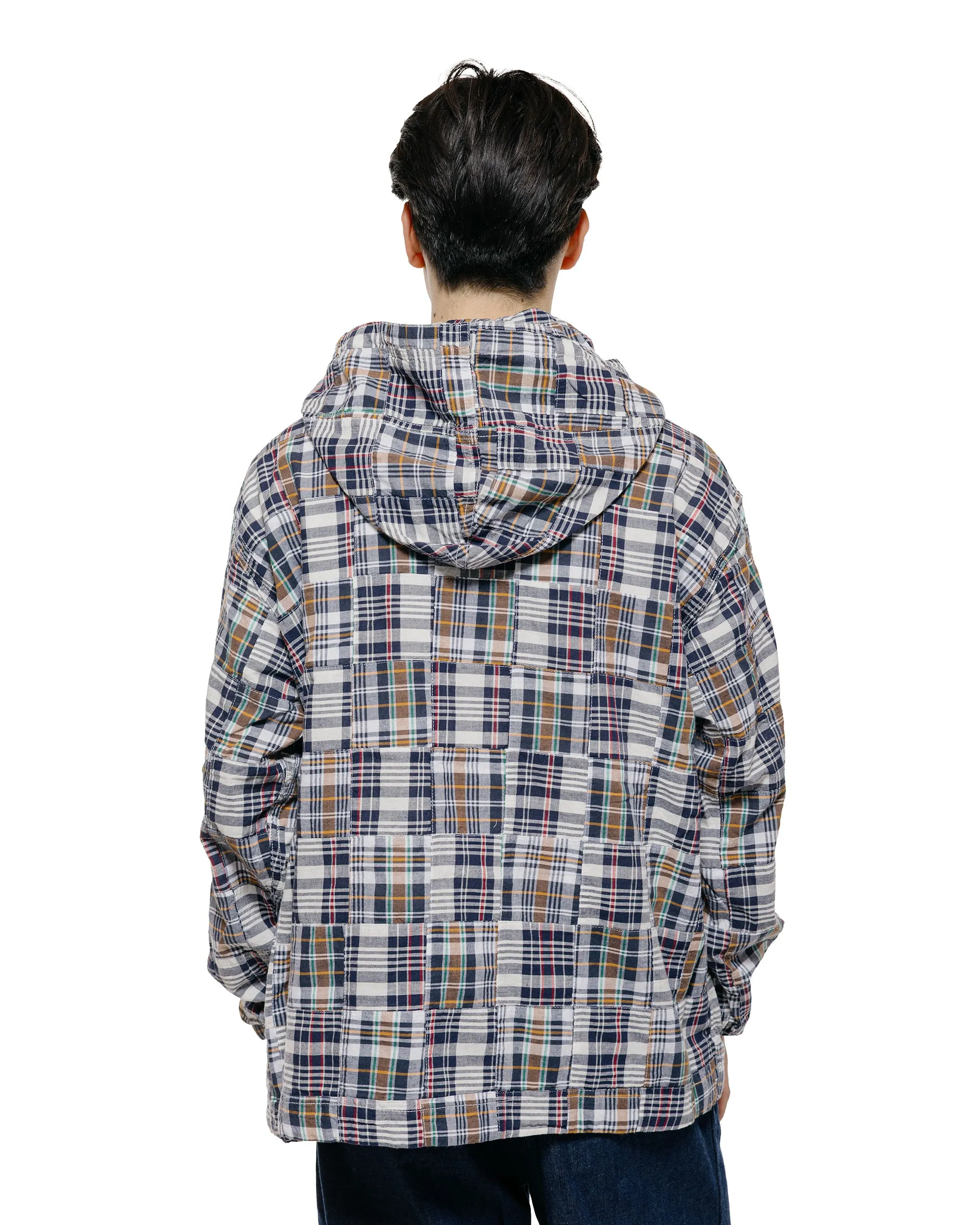 Beams Plus MIL Smock Patchwork Madras Navy sold by Lost & Found product image thumbnail 3