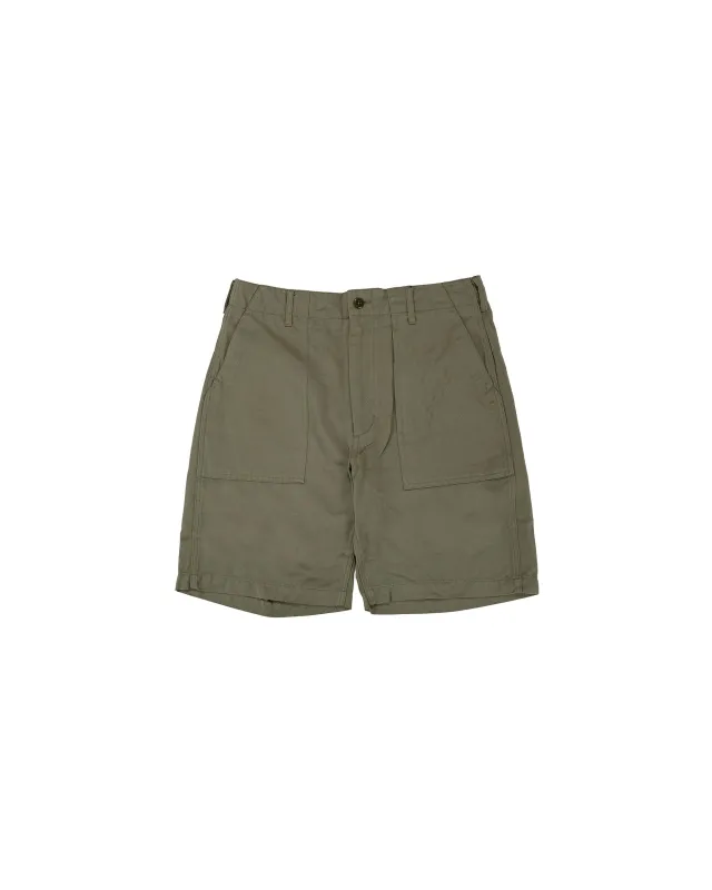 Engineered Garments Fatigue Short Olive CL Heavy Twill made by Engineered Garments