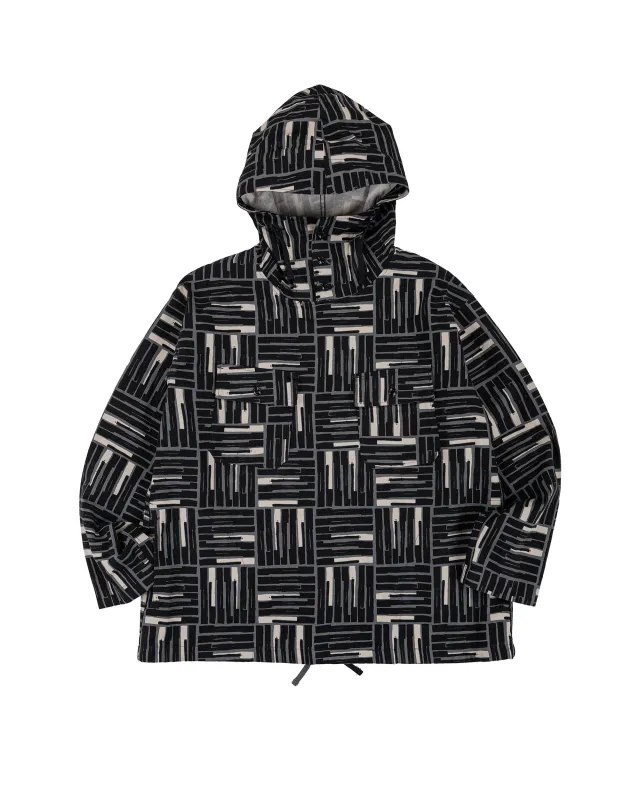 Engineered Garments Cagoule Shirt Black CL Tile Print Canvas made by Engineered Garments