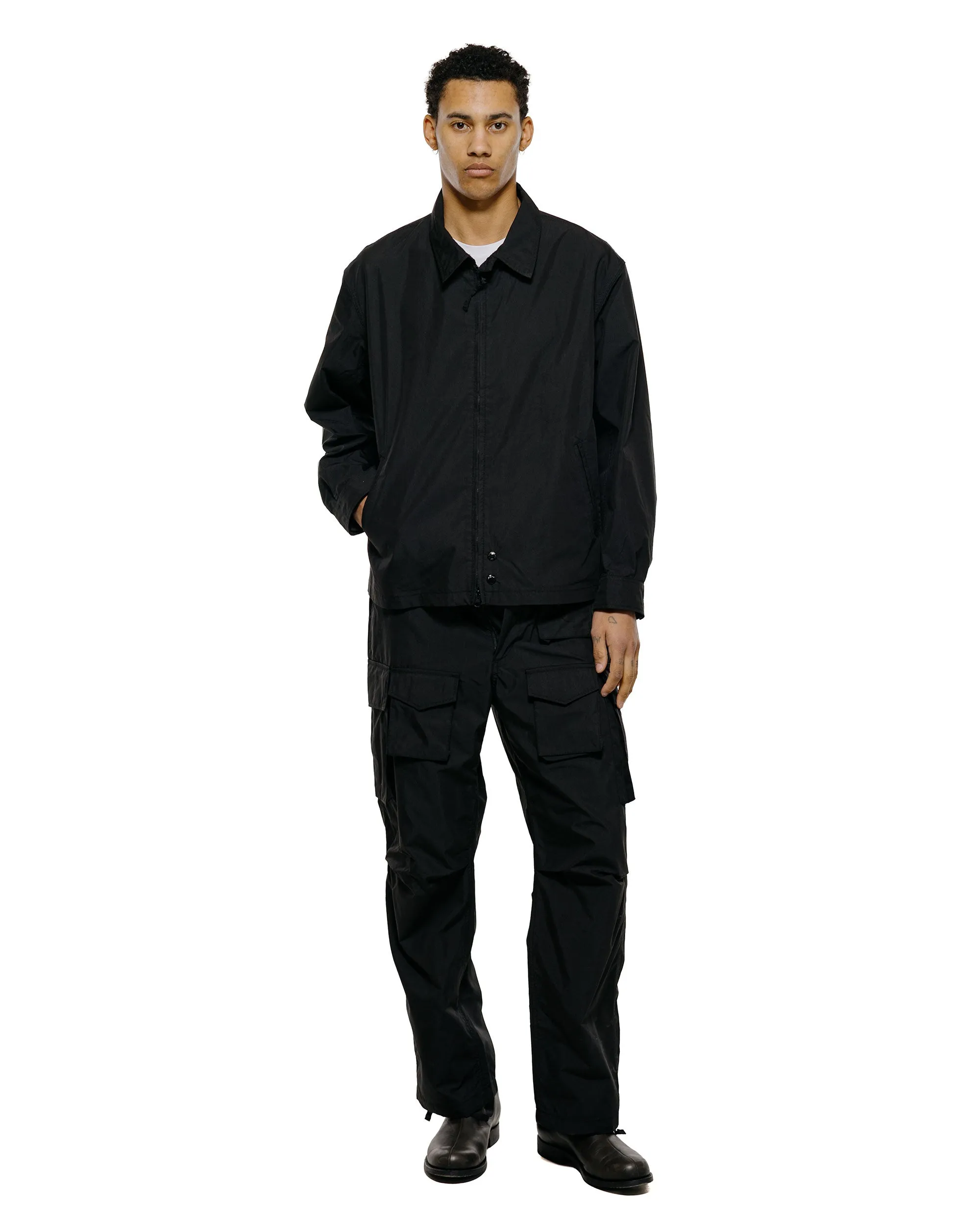 Engineered Garments Claigton Jacket Black Lt.Weight Nyco Poplin sold by Lost & Found product image thumbnail 4