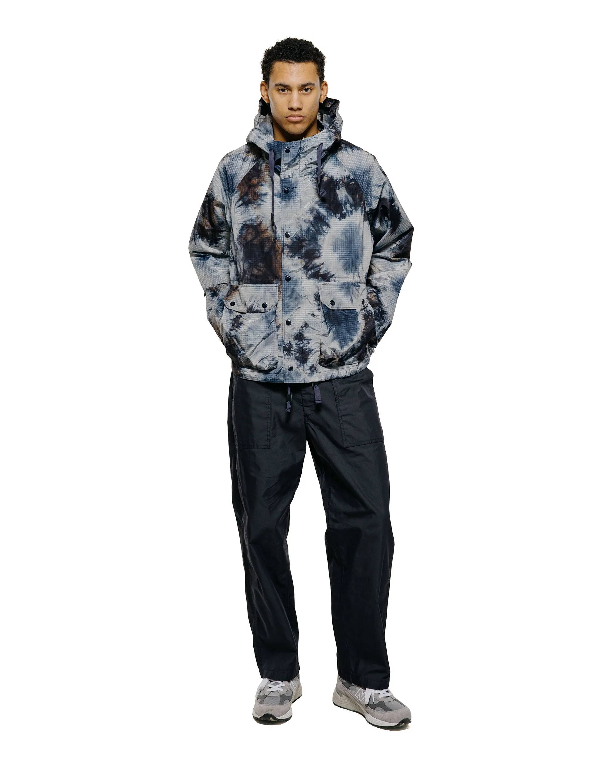 Engineered Garments Lt Parka Navy Nylon Tie Dye Print Ripstop sold by Lost & Found product image thumbnail 4