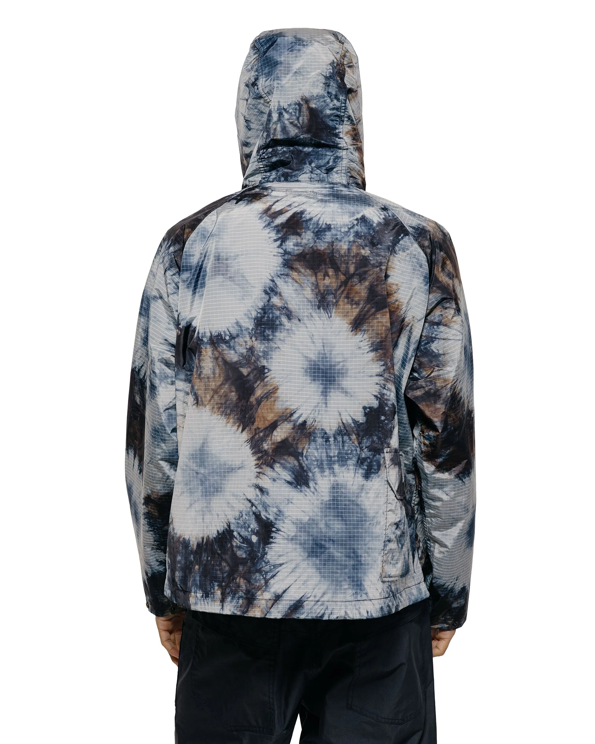 Engineered Garments Lt Parka Navy Nylon Tie Dye Print Ripstop sold by Lost & Found product image thumbnail 3
