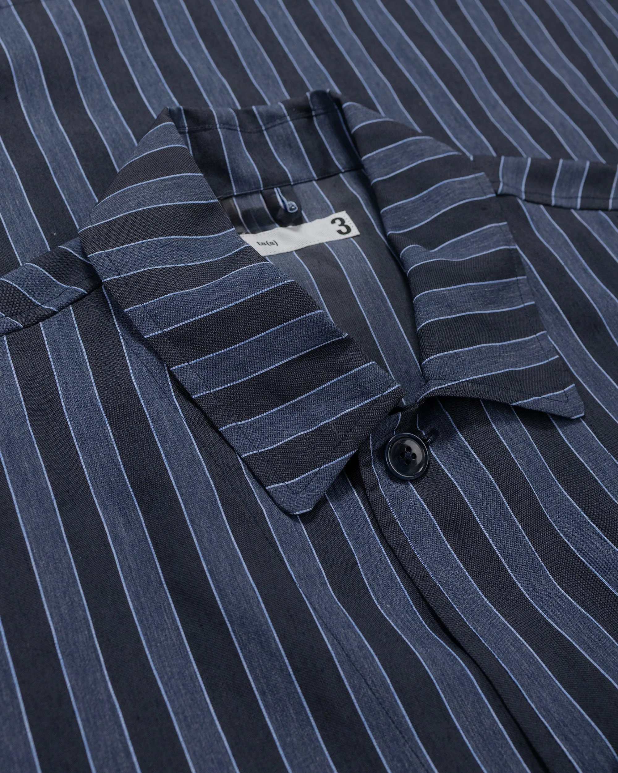 ts(s) Jacket Shirt Bold Stripe Viscose/Polyester Cloth Navy sold by Lost & Found product image thumbnail 5