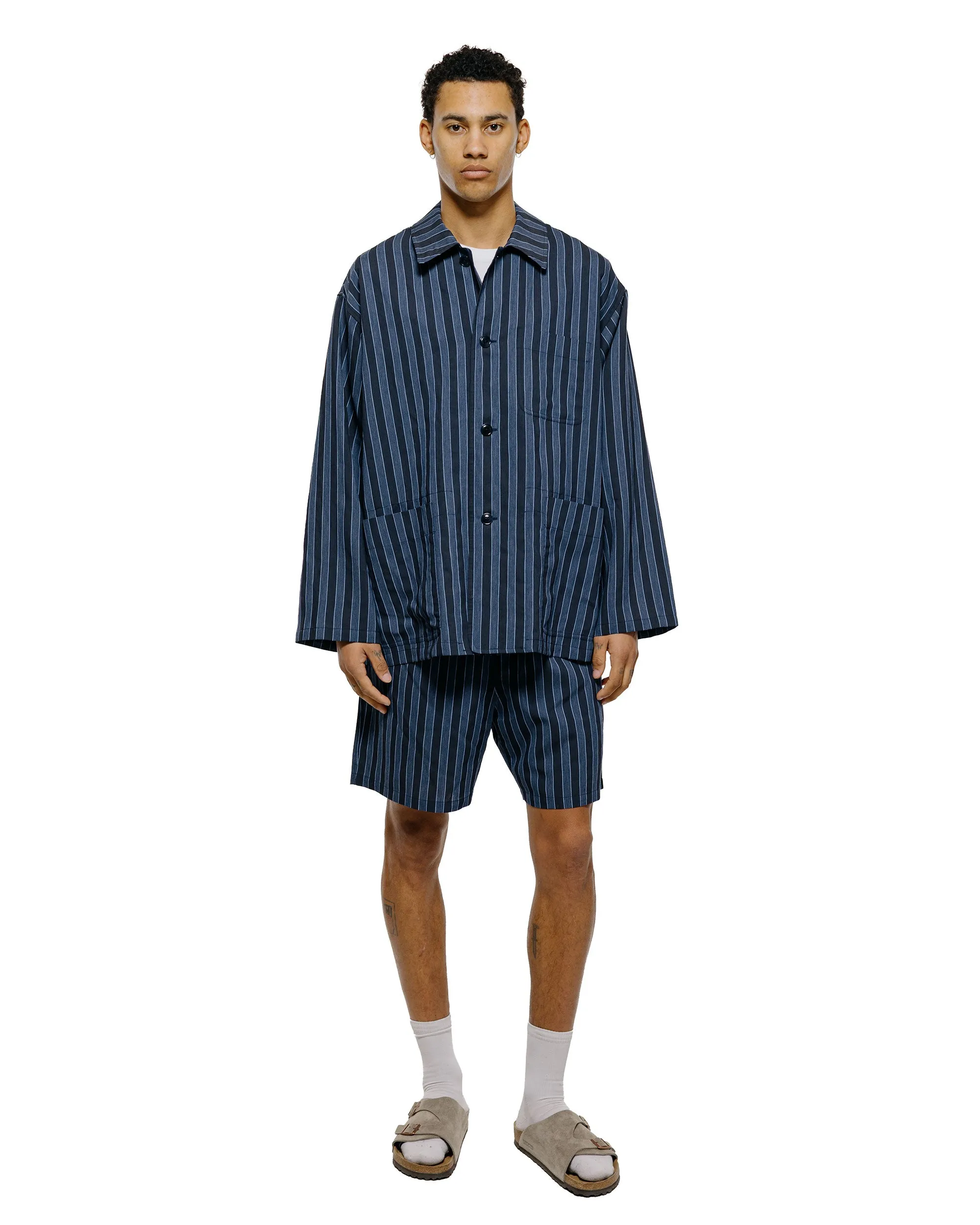 ts(s) Jacket Shirt Bold Stripe Viscose/Polyester Cloth Navy sold by Lost & Found product image thumbnail 4