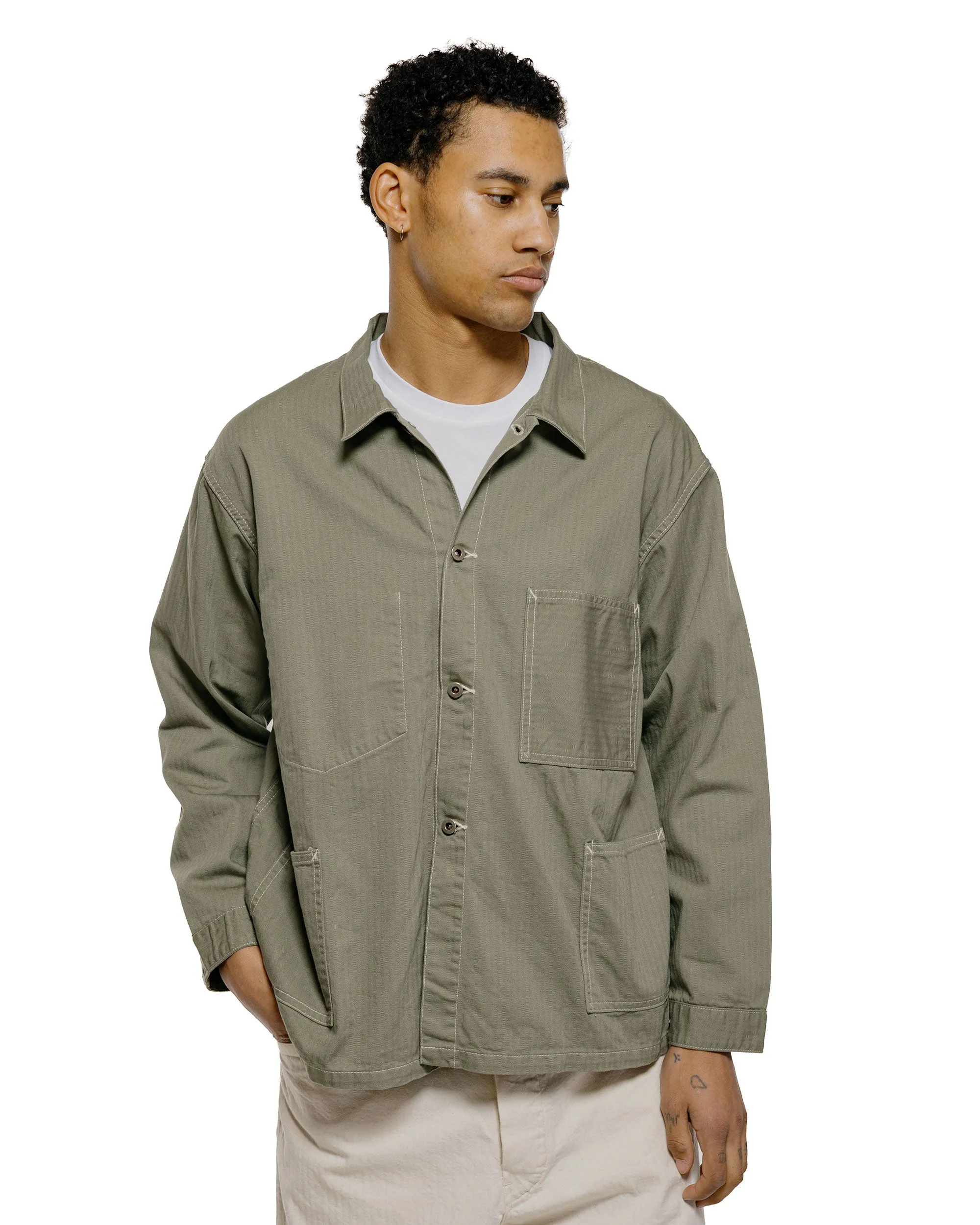 Post O'Alls USMC 1930s Utility Jacket Mini HBT Sage sold by Lost & Found product image thumbnail 2