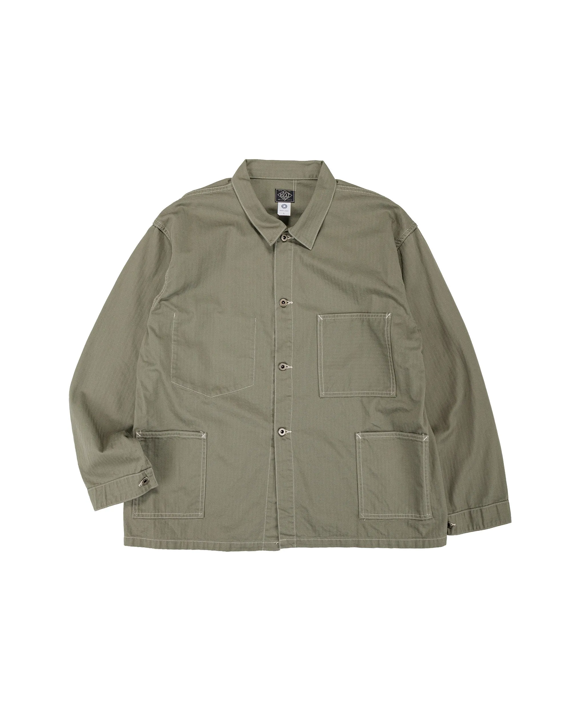 Post O'Alls USMC 1930s Utility Jacket Mini HBT Sage sold by Lost & Found