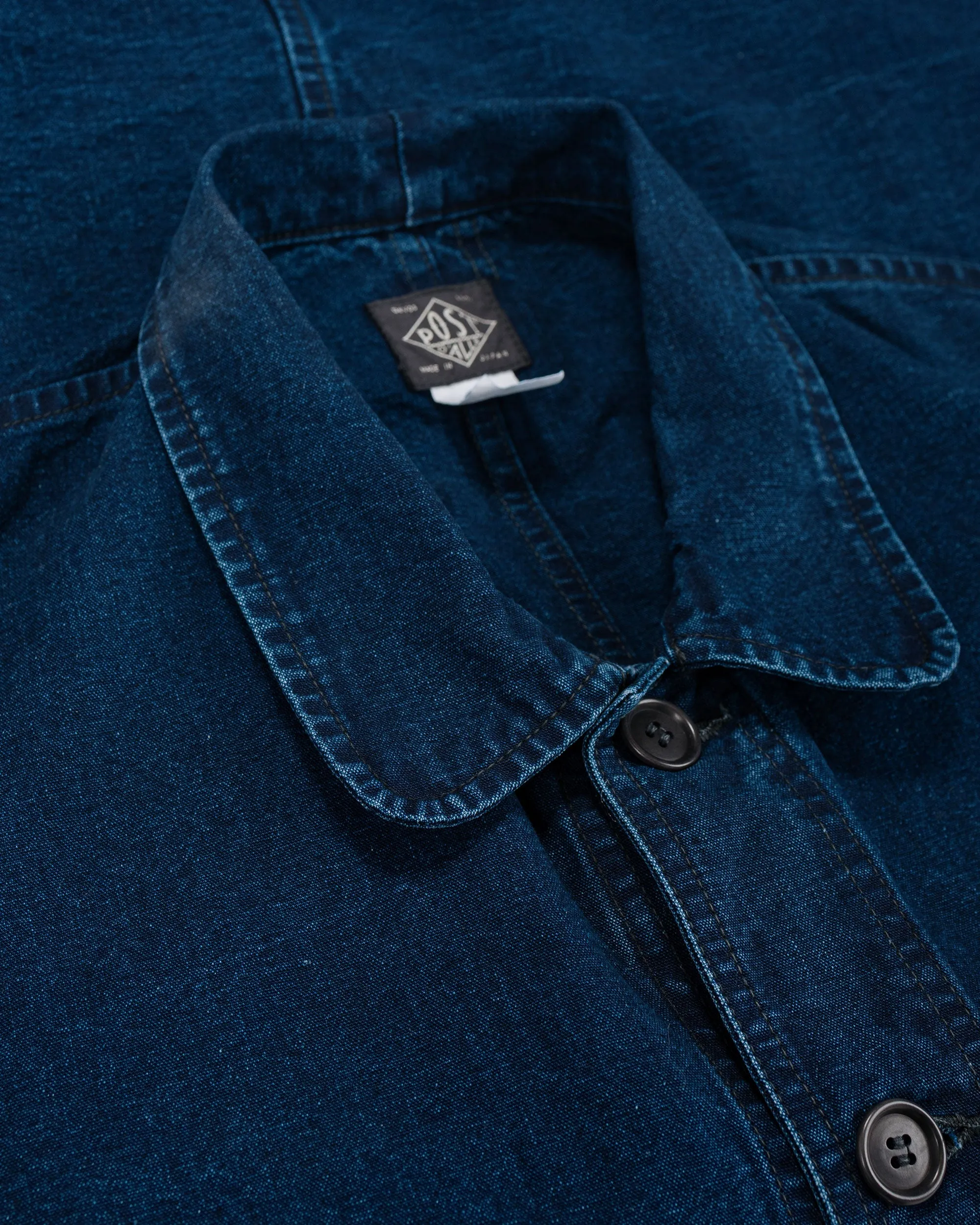 Post O'Alls POST Chinois Travail 2 Vintage Indigo Canvas Deep Washed Indigo sold by Lost & Found product image thumbnail 5