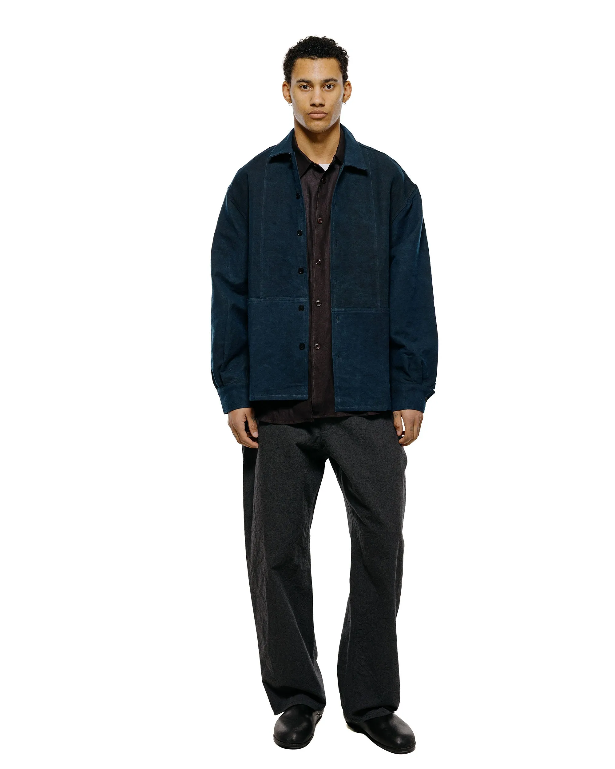 MAN-TLE R20S5 'Shop Shirt' Sumi Indigo Hemp Cloth sold by Lost & Found product image thumbnail 4