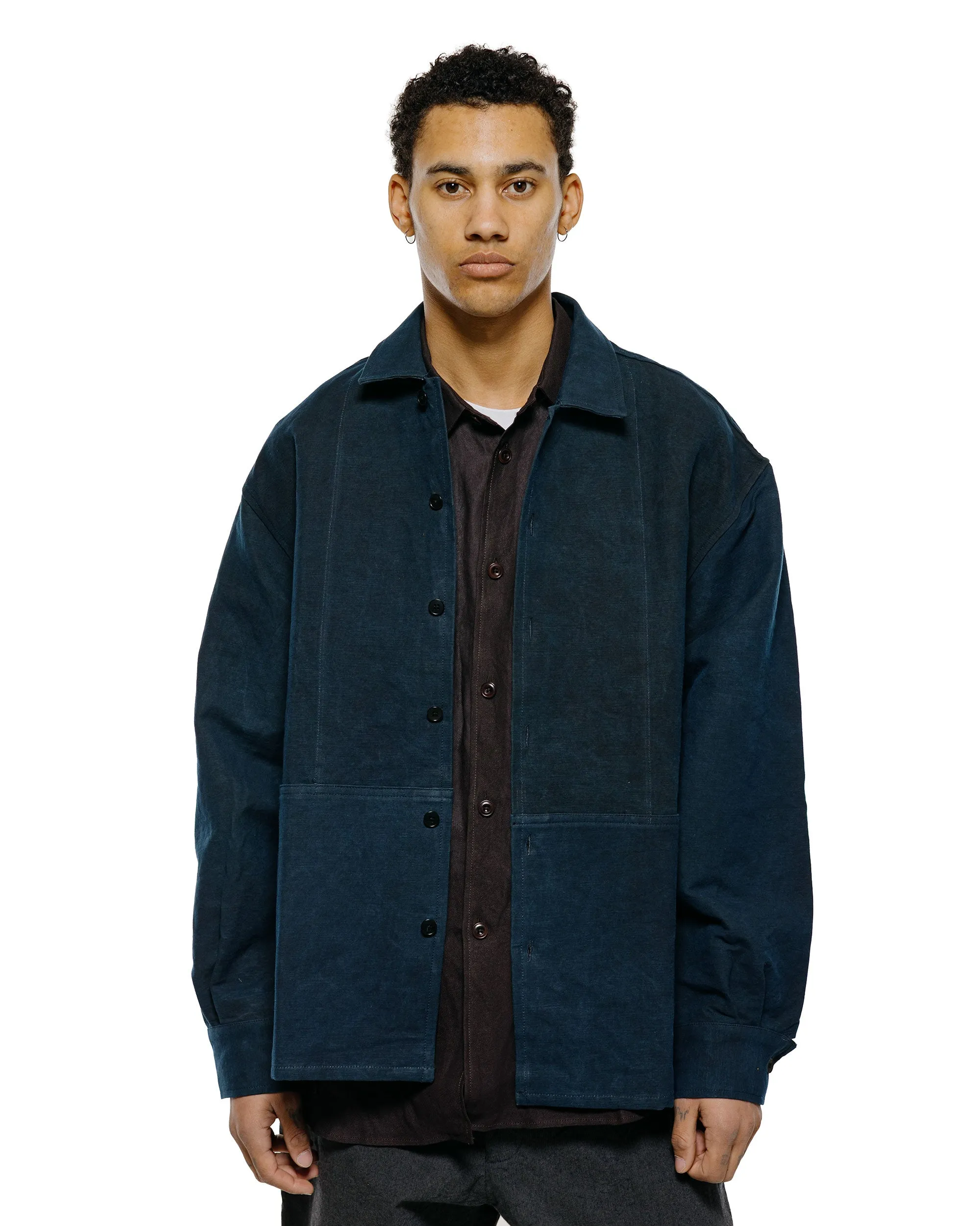 MAN-TLE R20S5 'Shop Shirt' Sumi Indigo Hemp Cloth sold by Lost & Found product image thumbnail 2