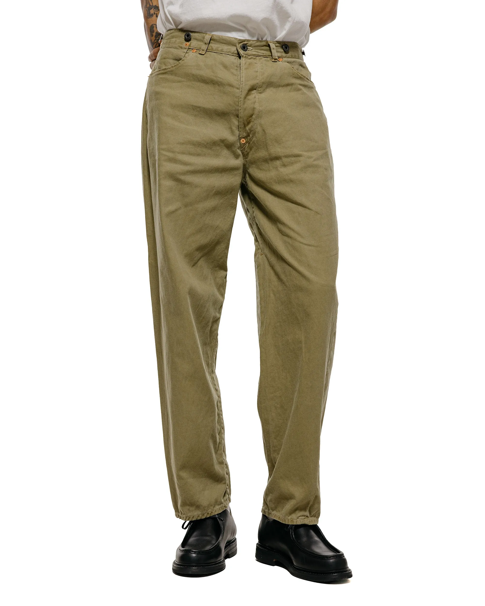 NICENESS H.Sharky Vintage Treat Herringbone Twist Jeans Khaki sold by Lost & Found product image thumbnail 2