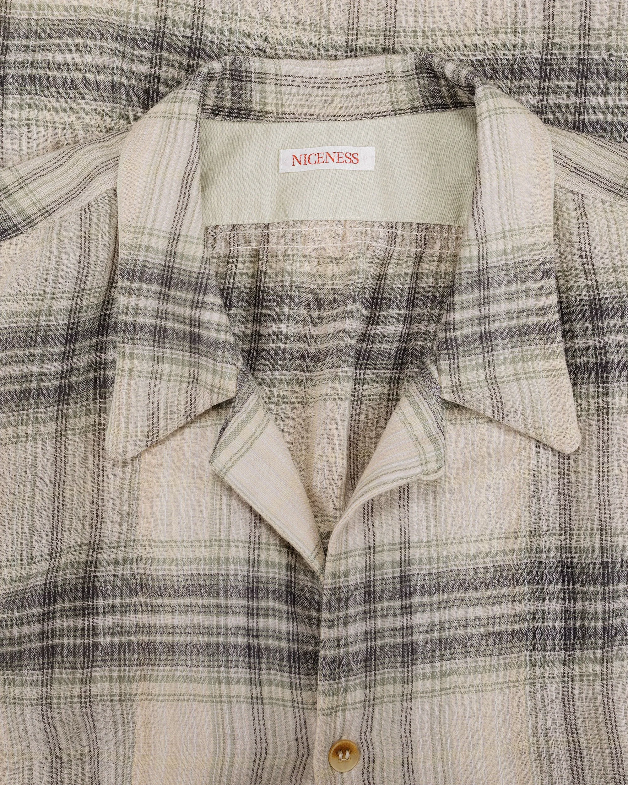 NICENESS Thom Open Collar Jacket Shirt Light Green sold by Lost & Found product image thumbnail 5