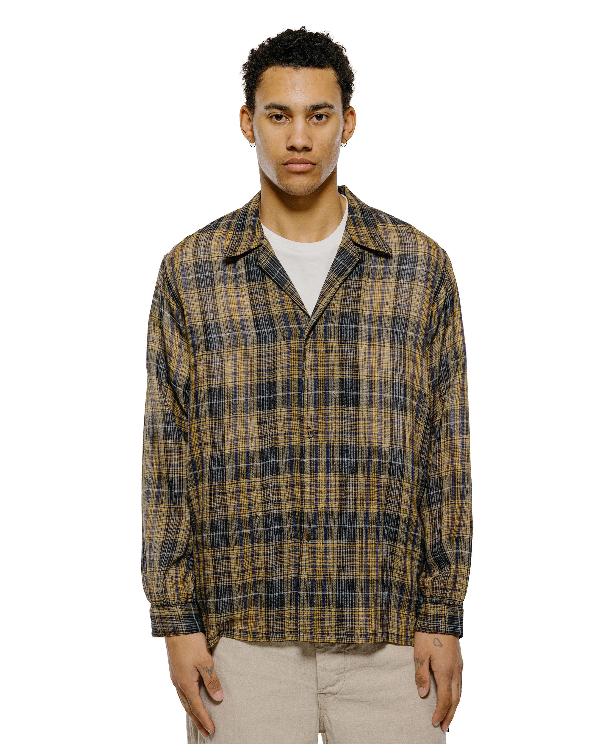 NICENESS Thom Open Collar Jacket Shirt Yellow sold by Lost & Found product image thumbnail 2