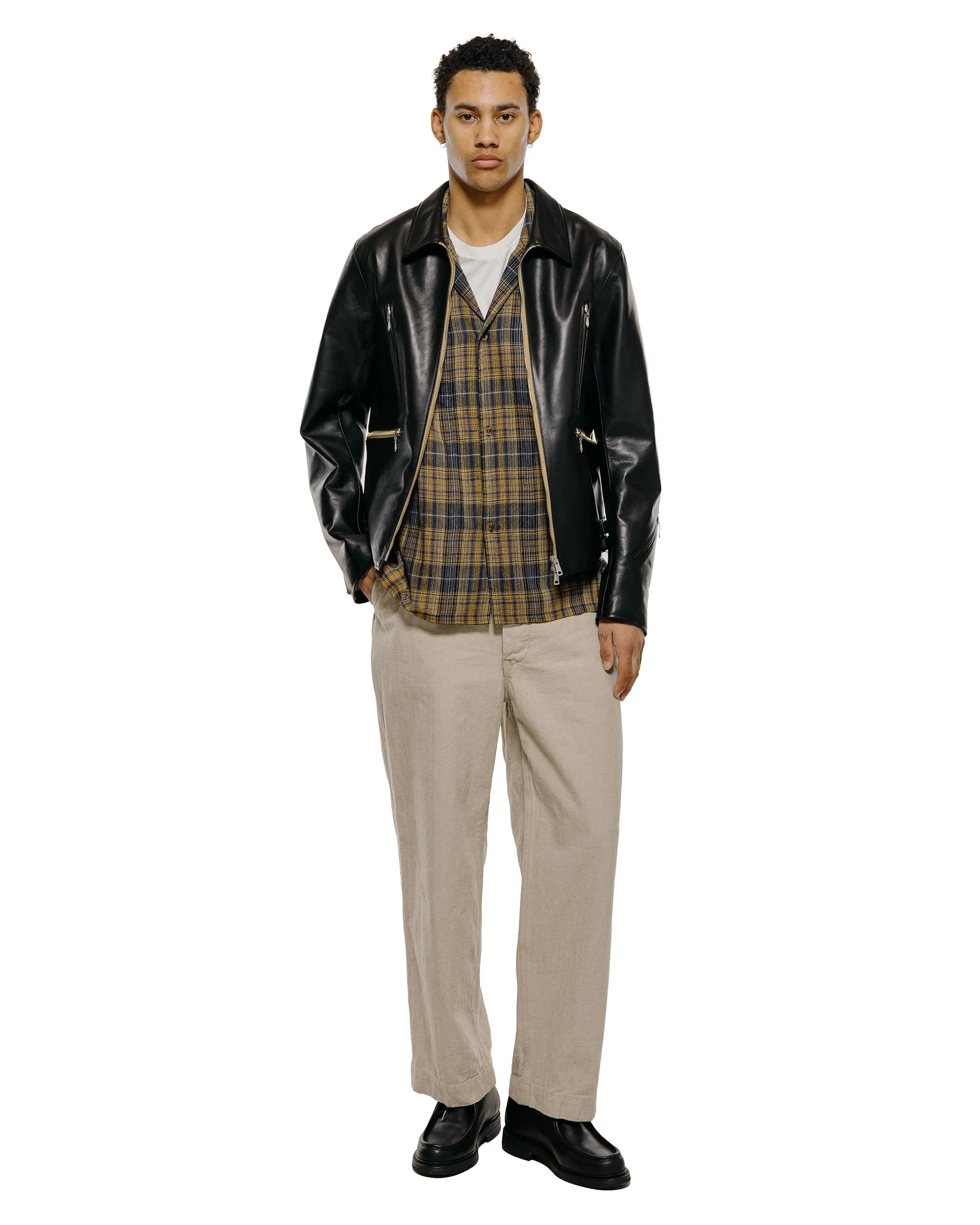 NICENESS Thom Open Collar Jacket Shirt Yellow sold by Lost & Found product image thumbnail 4