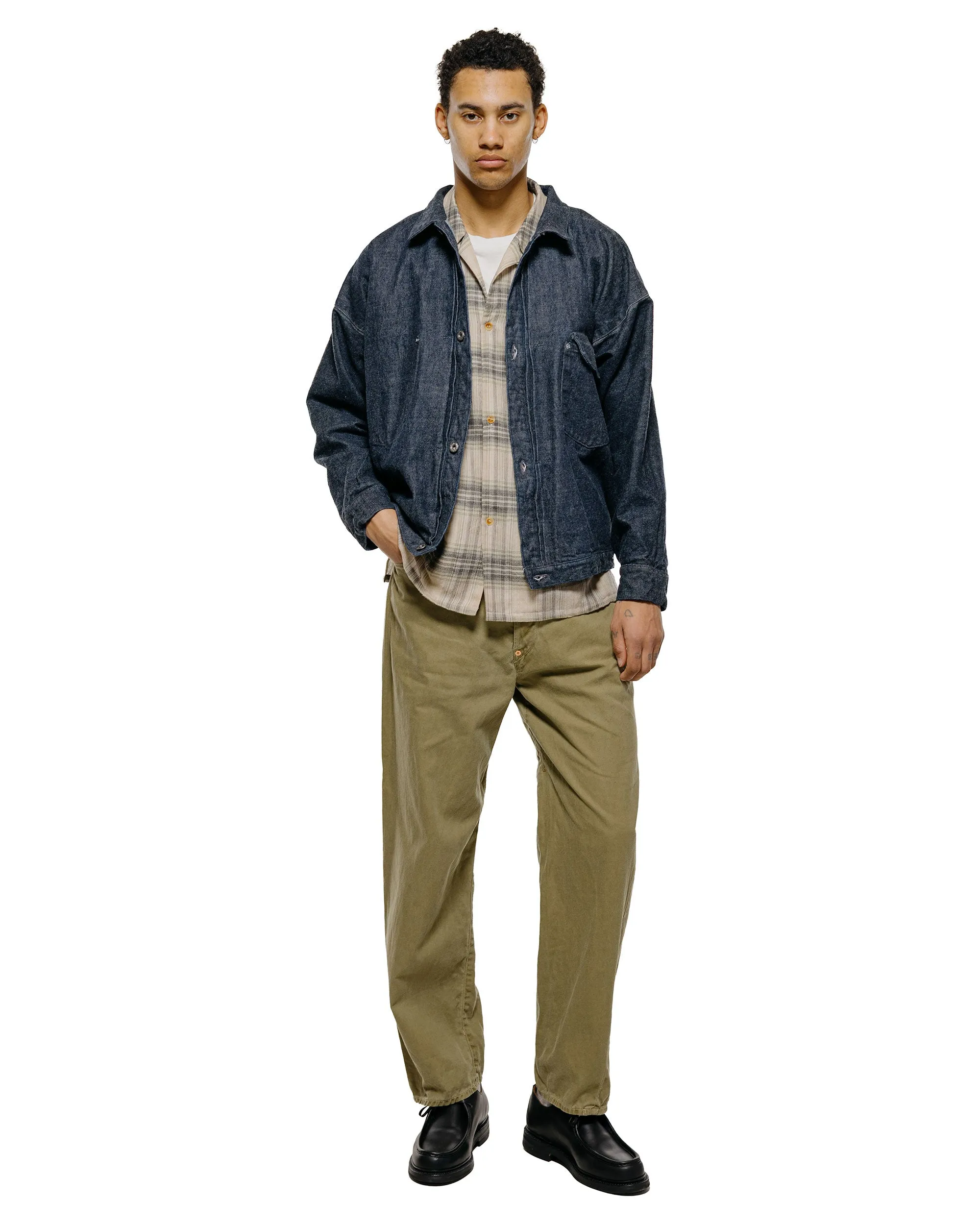 NICENESS Thornhill Raw Denim Tracker Jacket Indigo sold by Lost & Found product image thumbnail 4