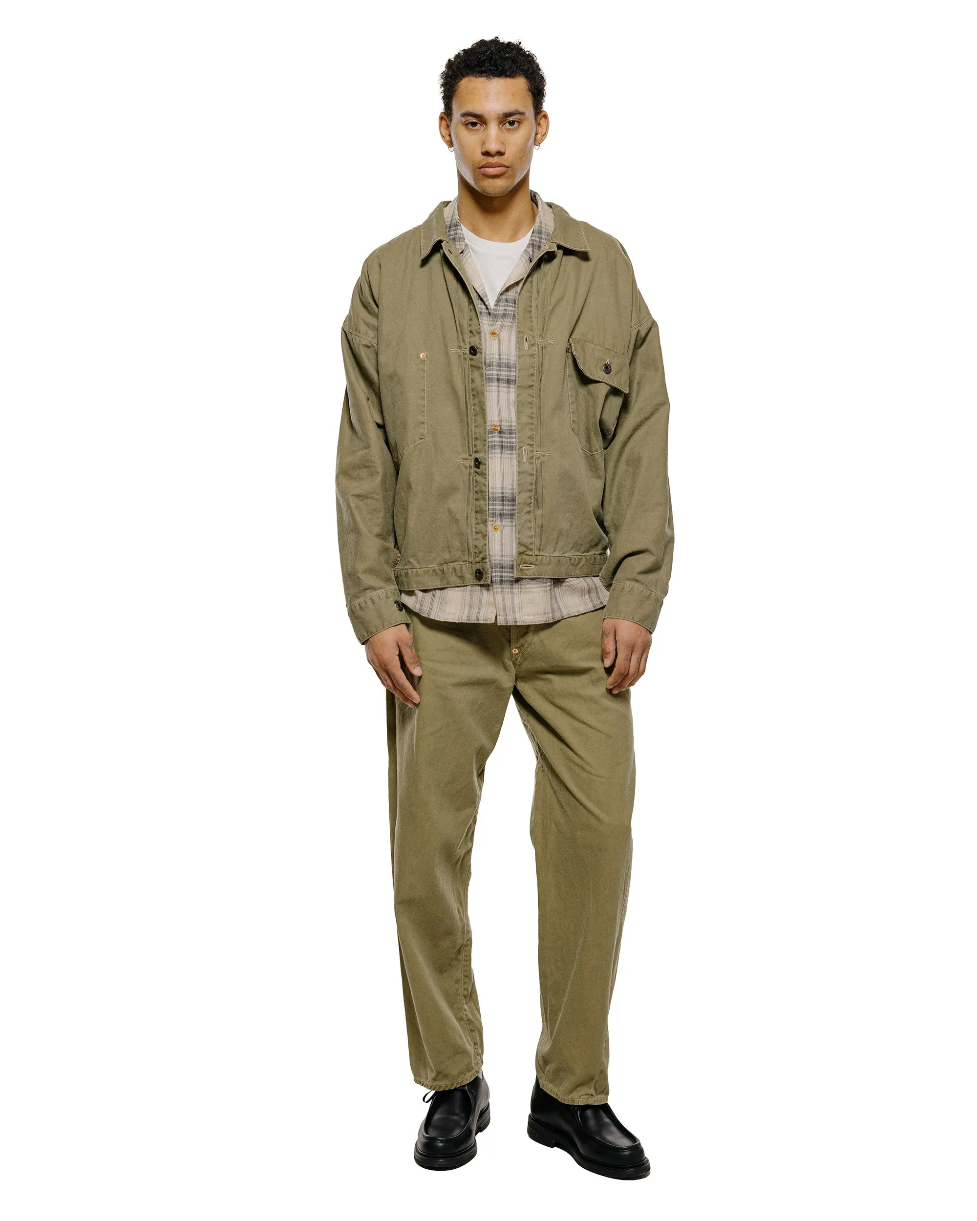 NICENESS H.Thornhill Vintage Treat Herringbone Trucker Khaki sold by Lost & Found product image thumbnail 4