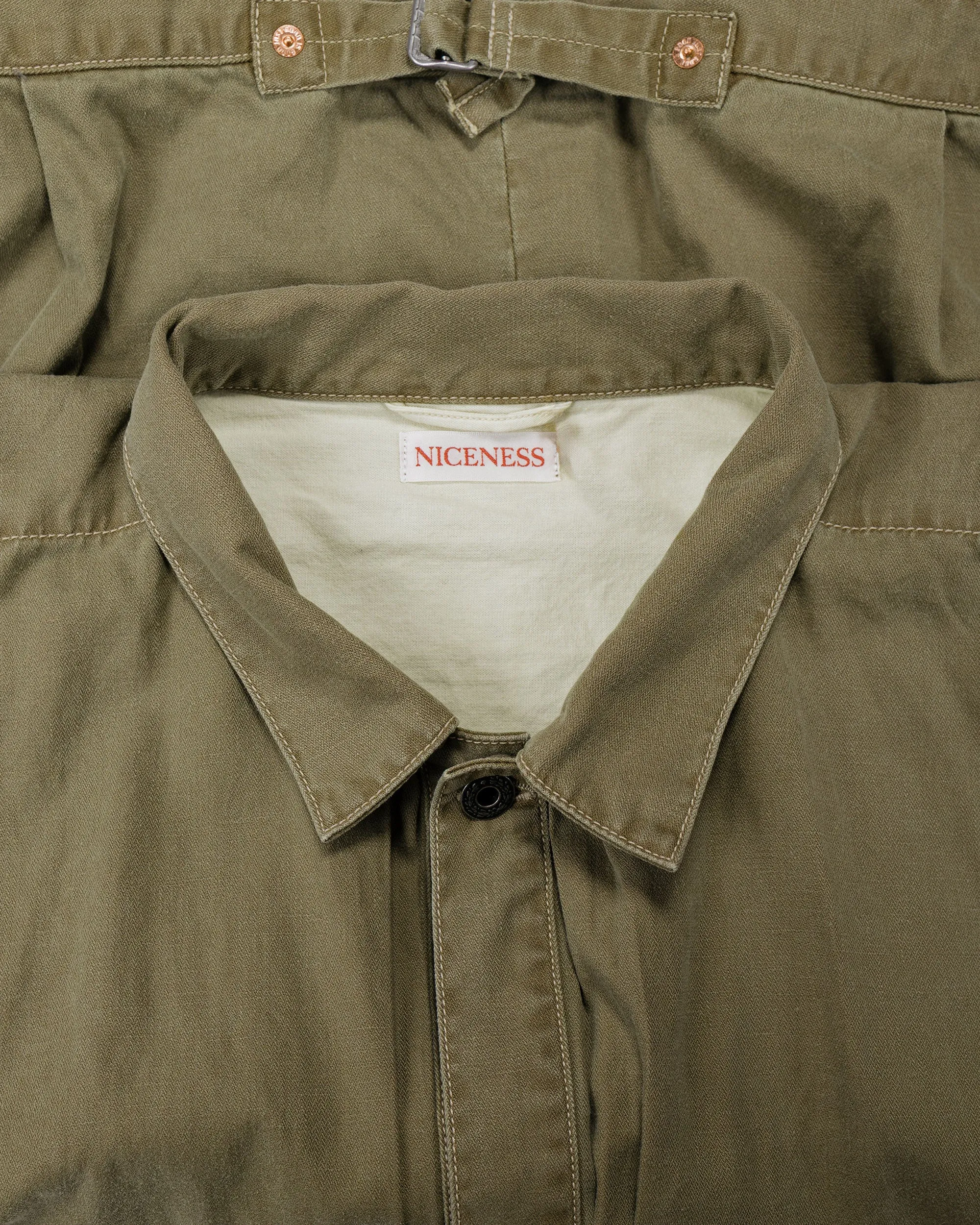 NICENESS H.Thornhill Vintage Treat Herringbone Trucker Khaki sold by Lost & Found product image thumbnail 5