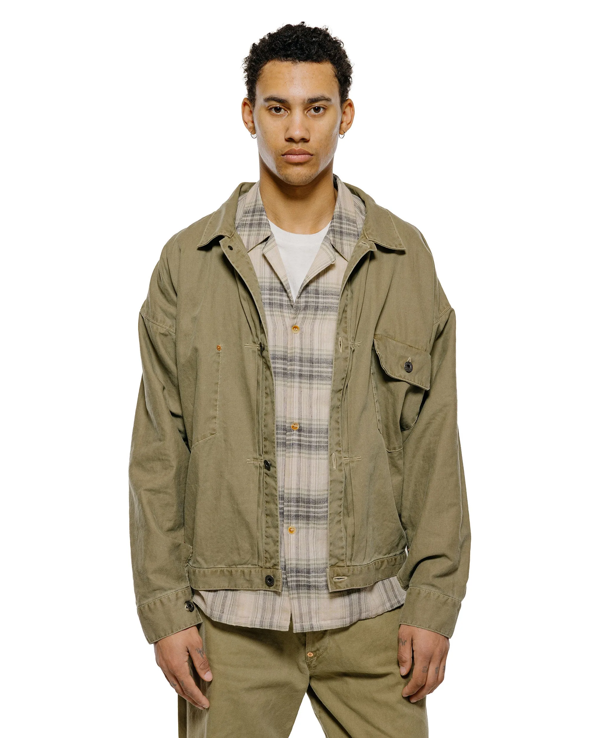 NICENESS H.Thornhill Vintage Treat Herringbone Trucker Khaki sold by Lost & Found product image thumbnail 2