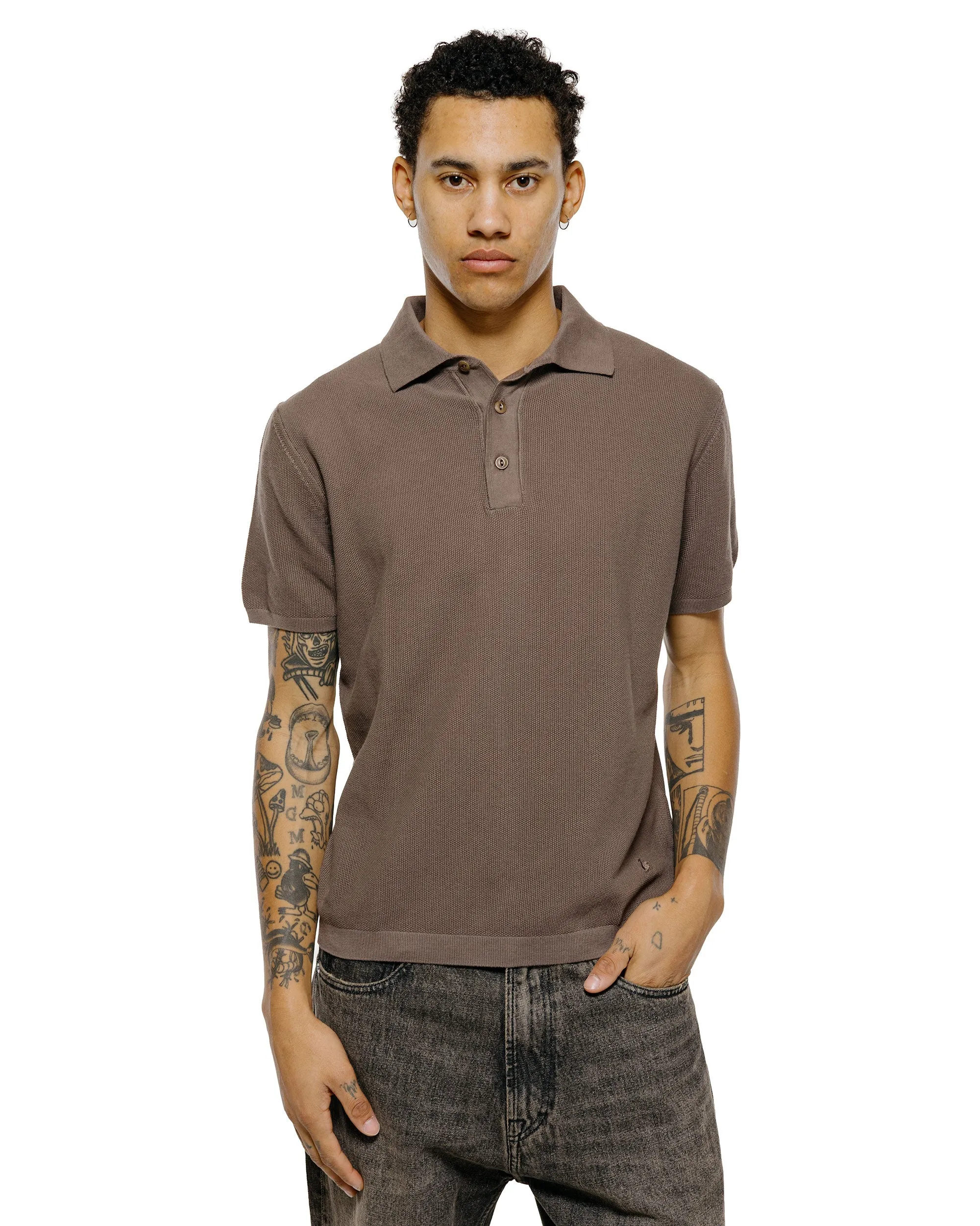 Merz B. Schwanen KPLP02 Knitted Polo Grain sold by Lost & Found product image thumbnail 2