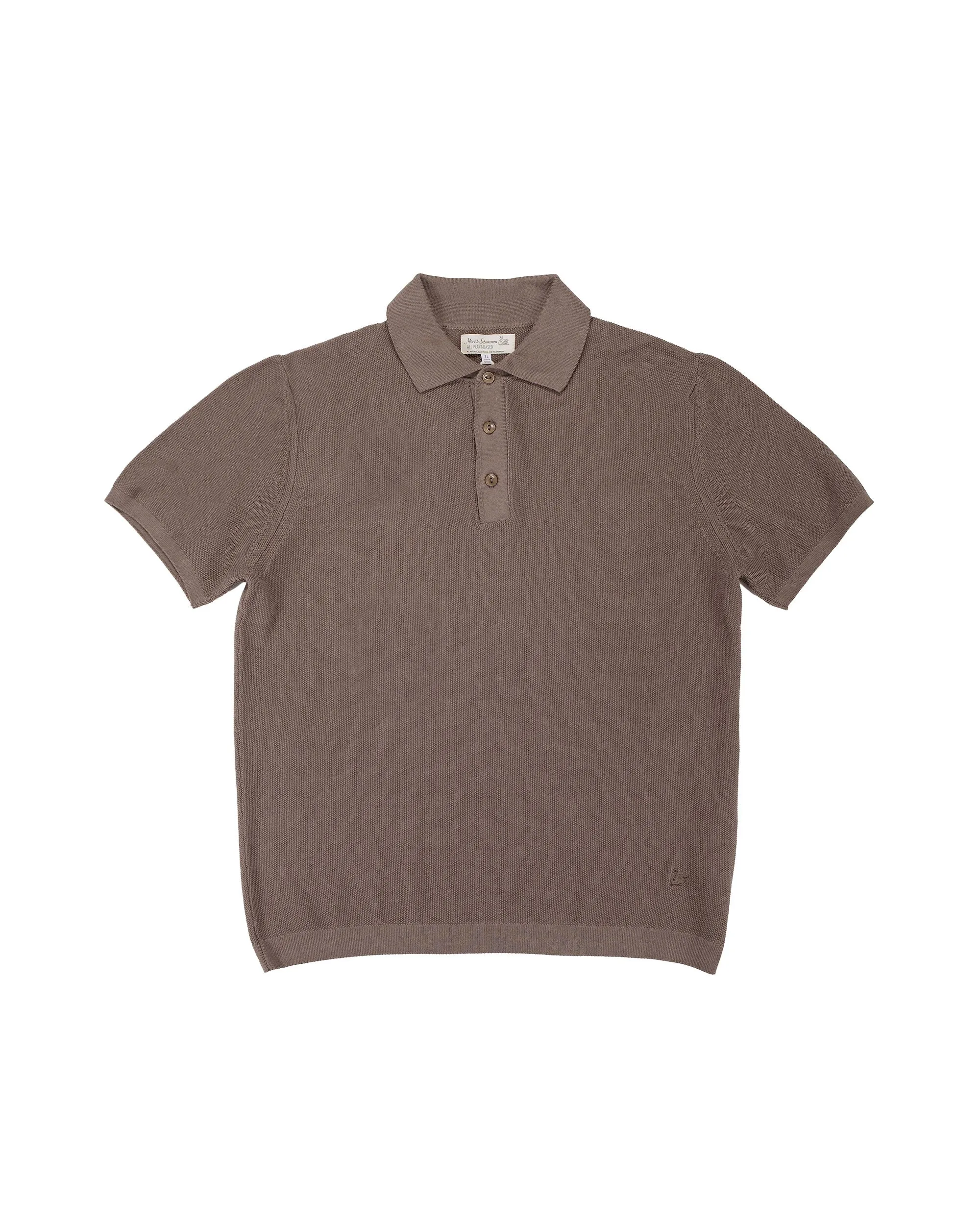 Merz B. Schwanen KPLP02 Knitted Polo Grain sold by Lost & Found