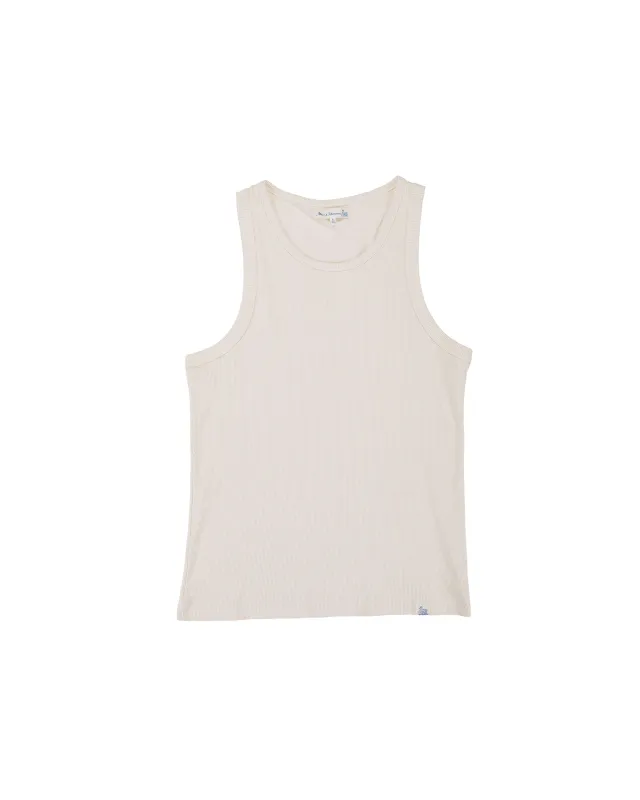 Merz B. Schwanen RIBTANK01 Iconic Ribbed Cotton Tank Top Nature made by Merz B. Schwanen