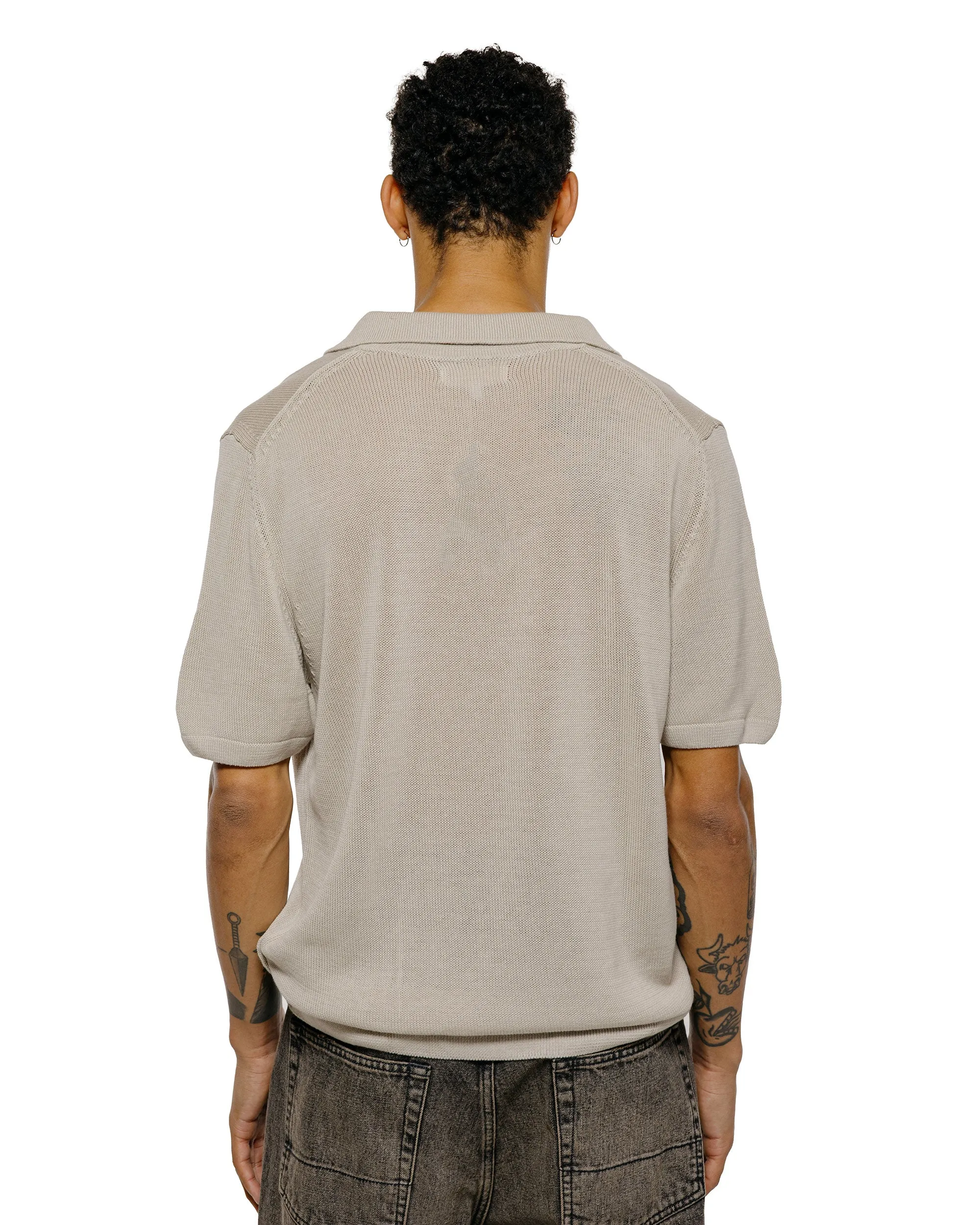 Merz B. Schwanen KNITPOLO02 Cotton Short Sleeve Polo Shirt Sand sold by Lost & Found product image thumbnail 3