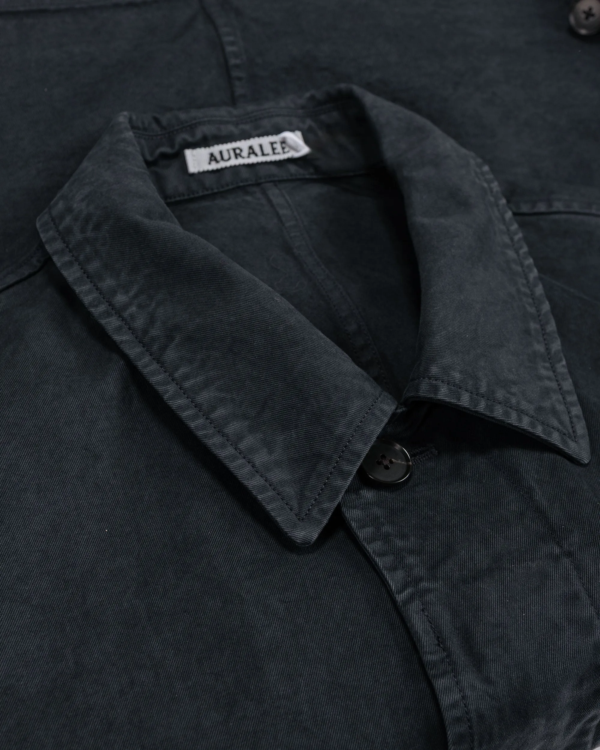 Auralee Garment Dyed Finx Light Chino Blouson Black sold by Lost & Found product image thumbnail 5