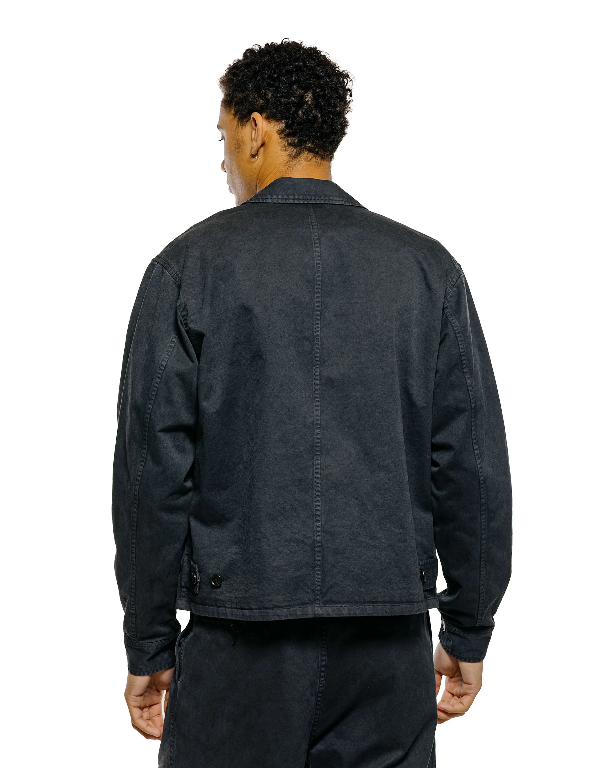 Auralee Garment Dyed Finx Light Chino Blouson Black sold by Lost & Found product image thumbnail 3