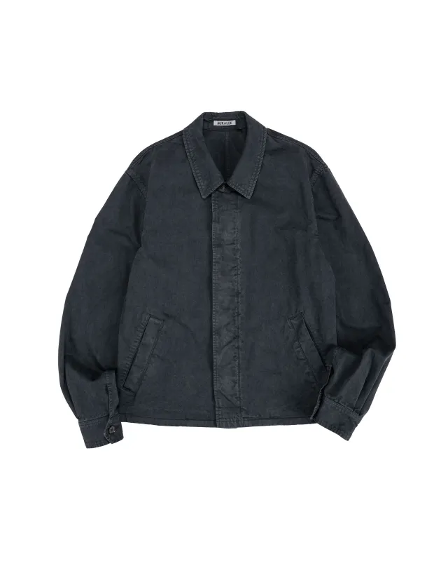 Auralee Garment Dyed Finx Light Chino Blouson Black made by Auralee