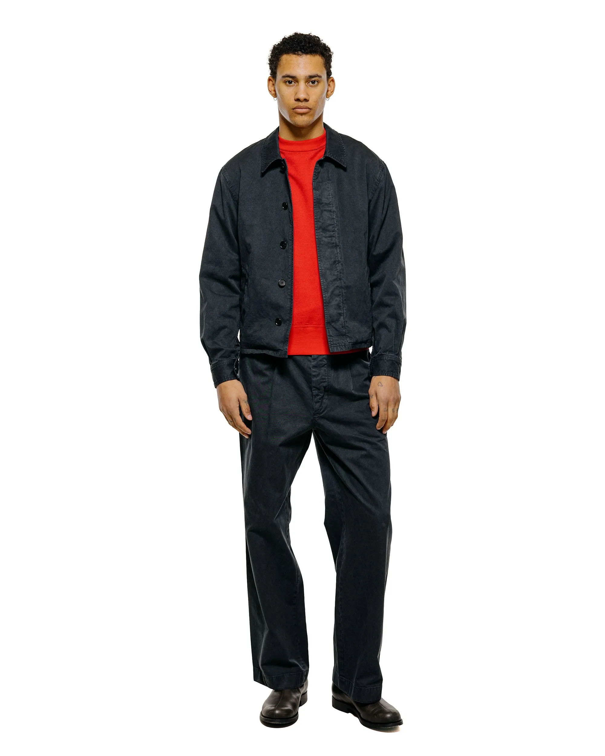 Auralee Garment Dyed Finx Light Chino Blouson Black sold by Lost & Found product image thumbnail 4