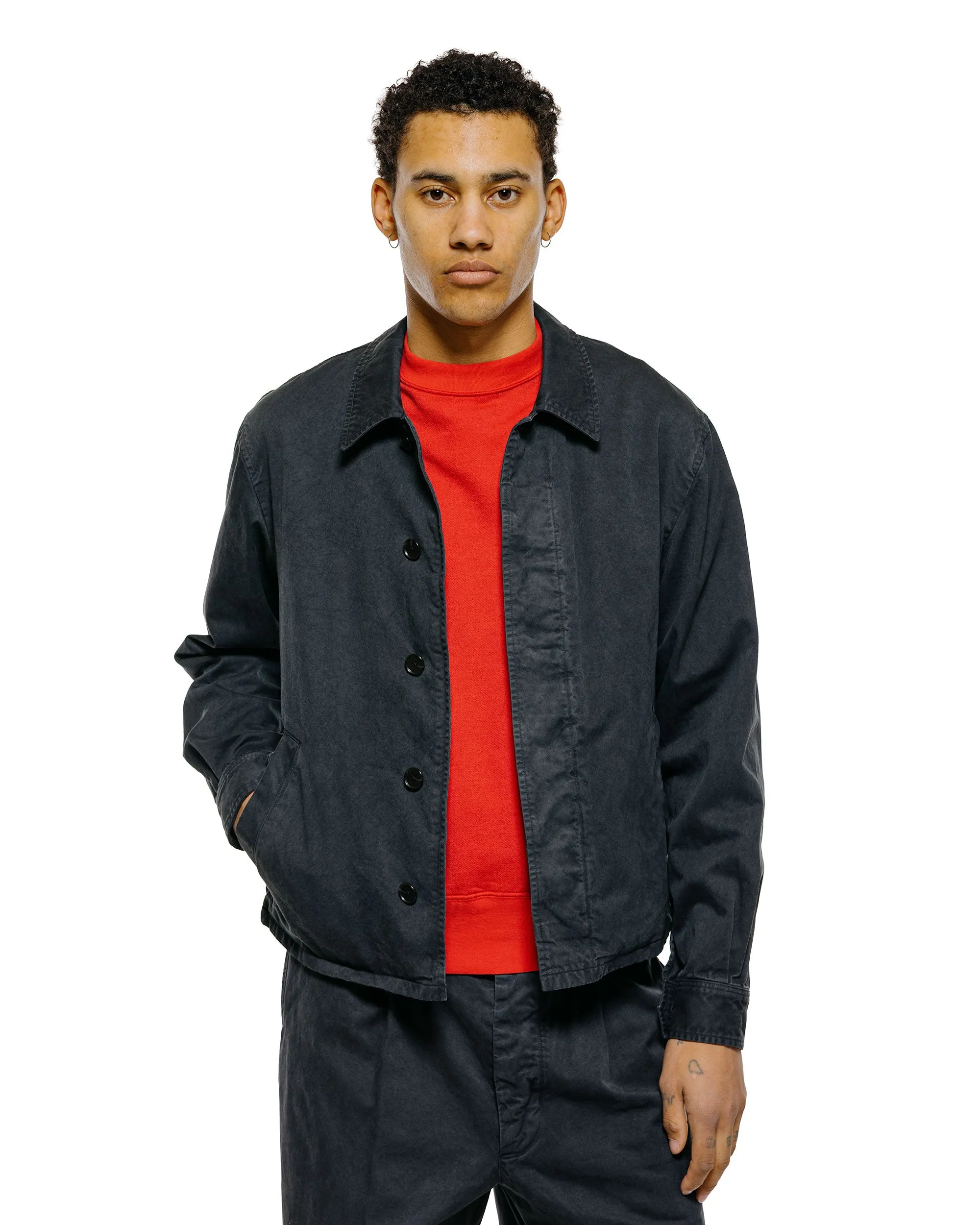 Auralee Garment Dyed Finx Light Chino Blouson Black sold by Lost & Found product image thumbnail 2