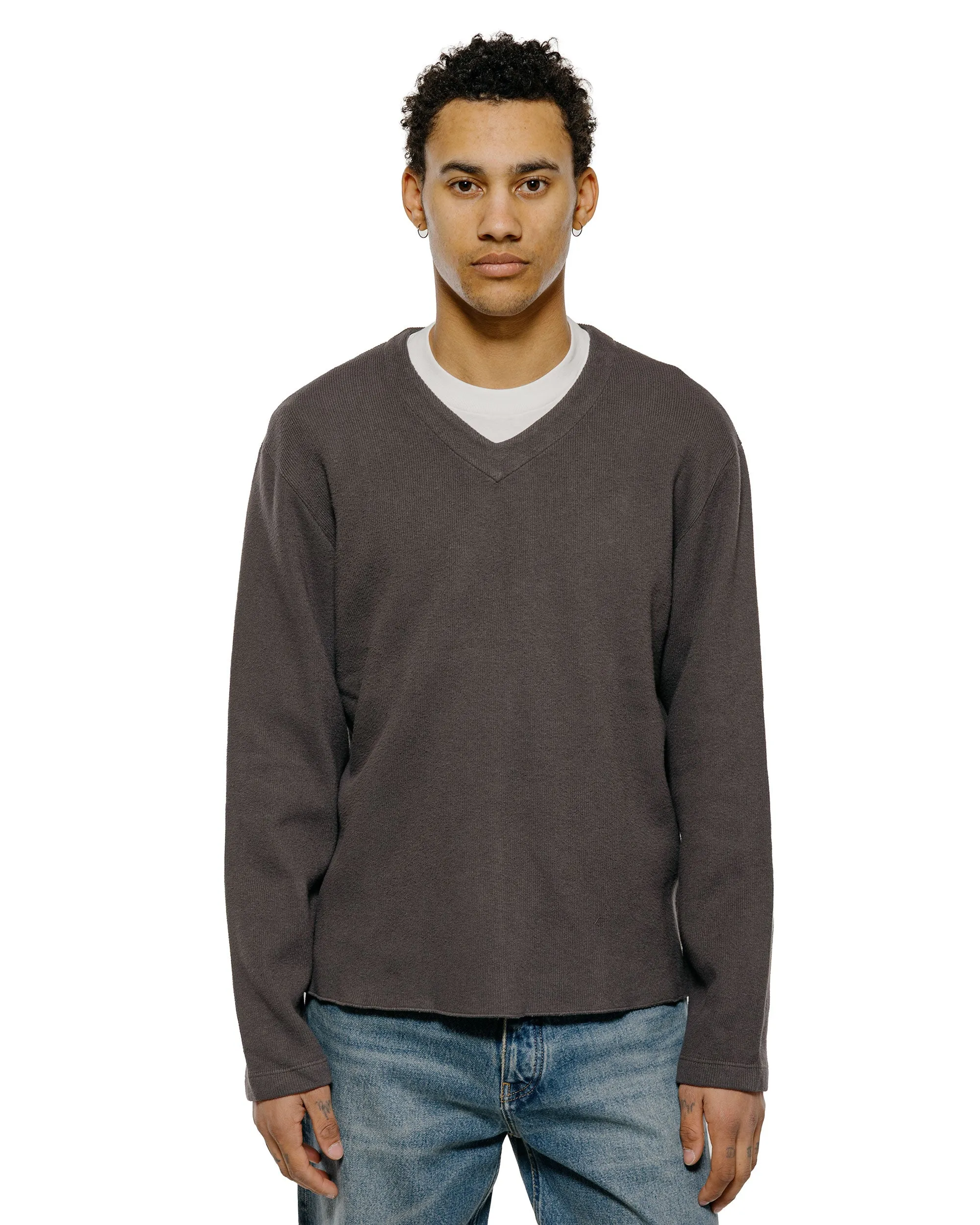 Lady White Co. Cropped V-Neck Sweater Pewter sold by Lost & Found product image thumbnail 2