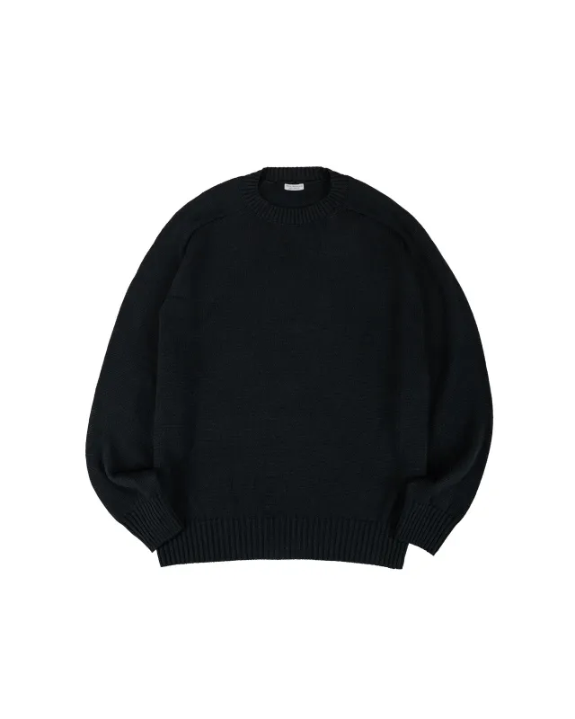 Phigvel C/L Crewneck Knit Ink Black made by Lost & Found
