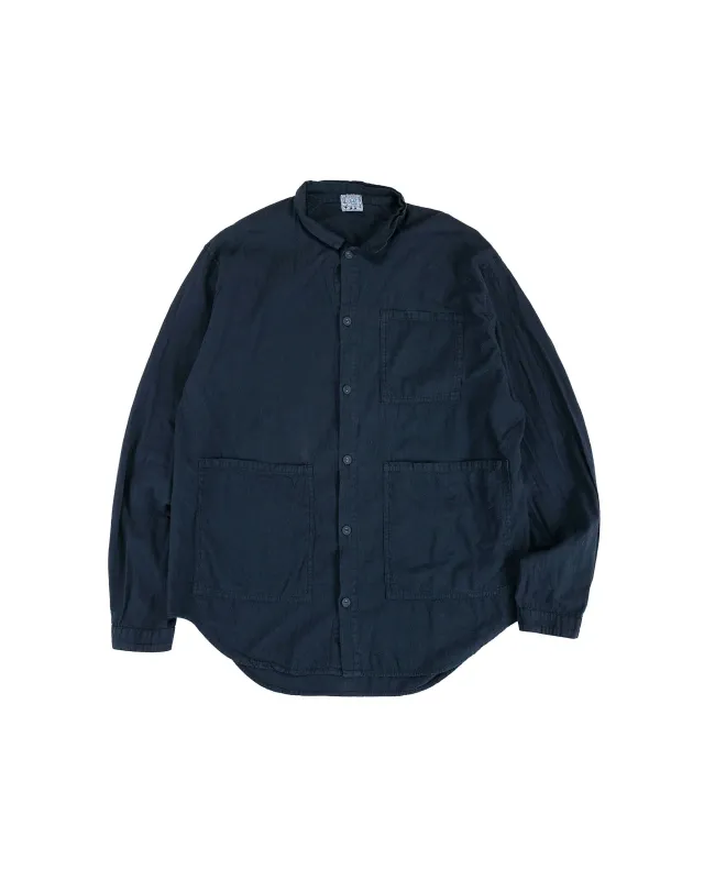 Tender Type 457 Frock Shirt Cotton Pyjama Hadal Blue made by Tender